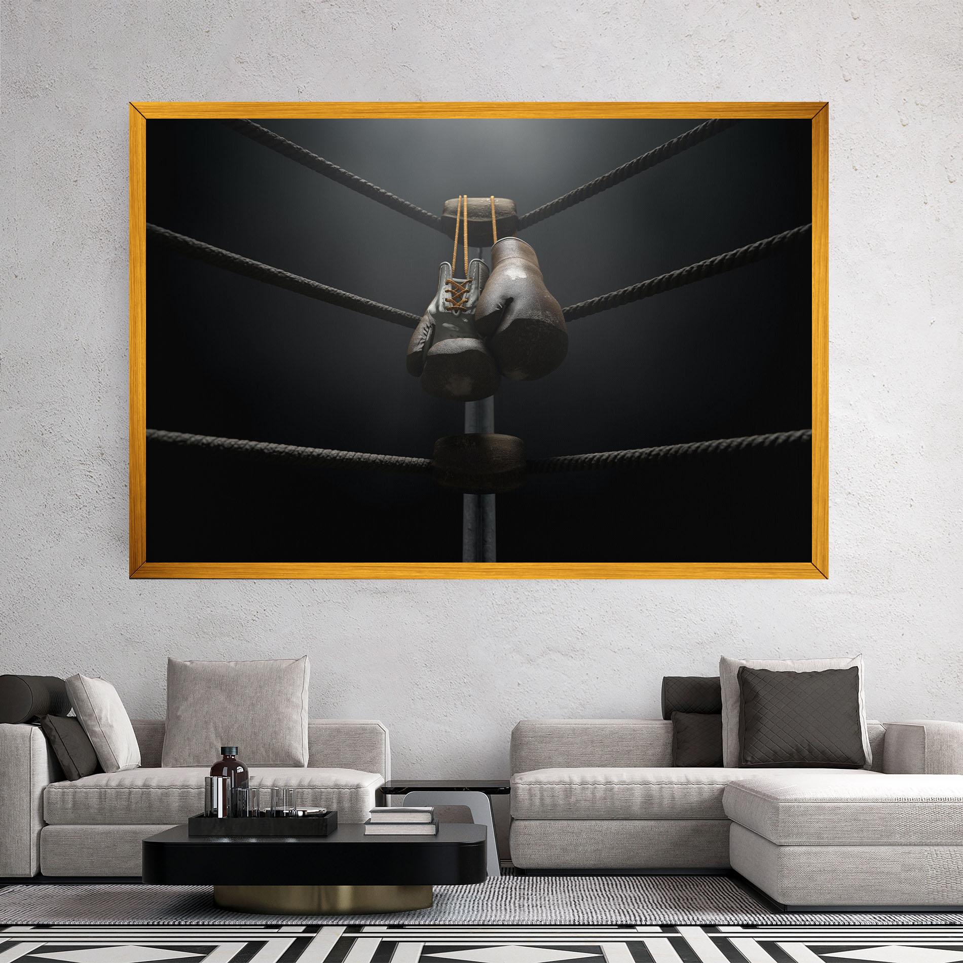 Leinwandbild Black Boxing Glove mockup 2