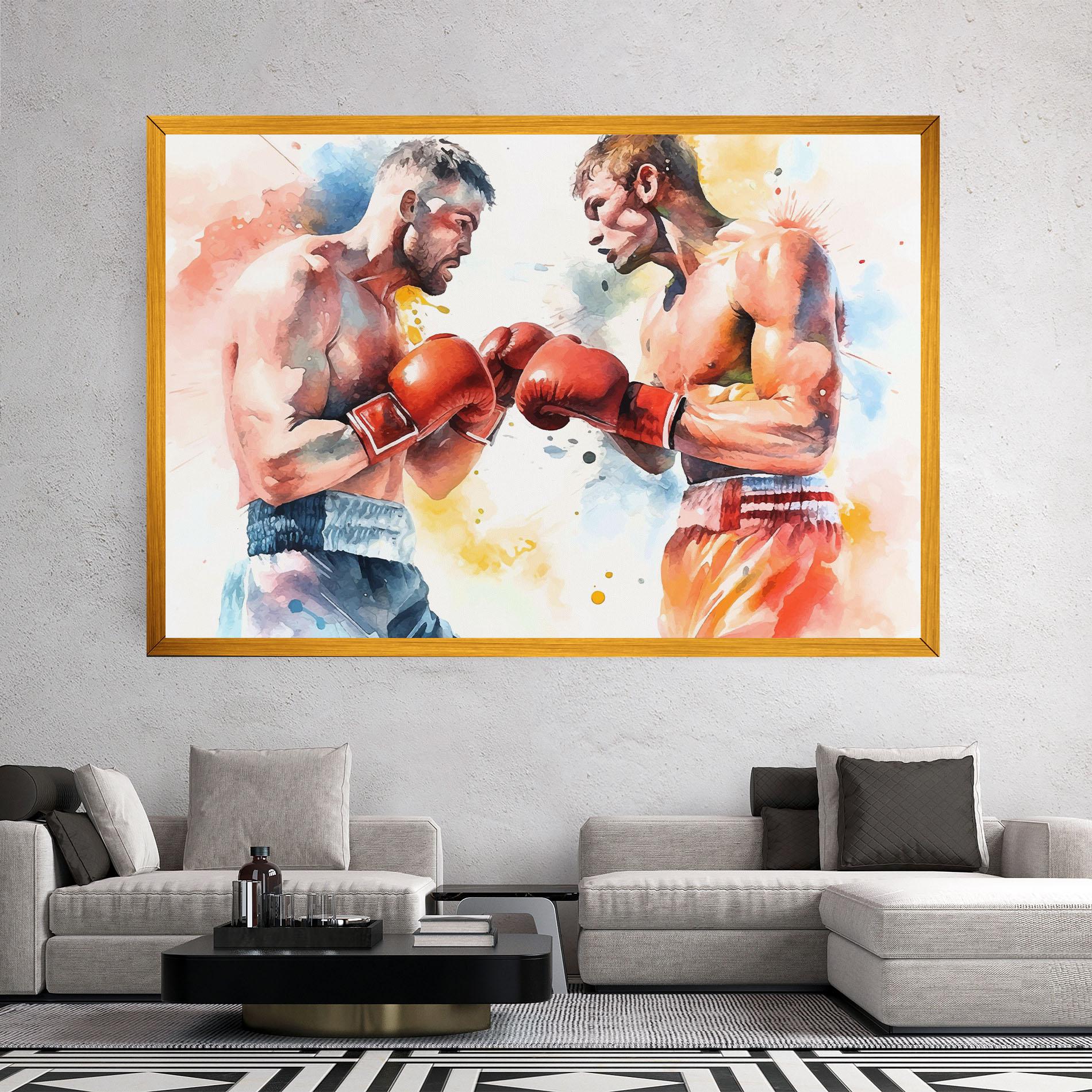 Leinwandbild Boxing Match Art mockup 2