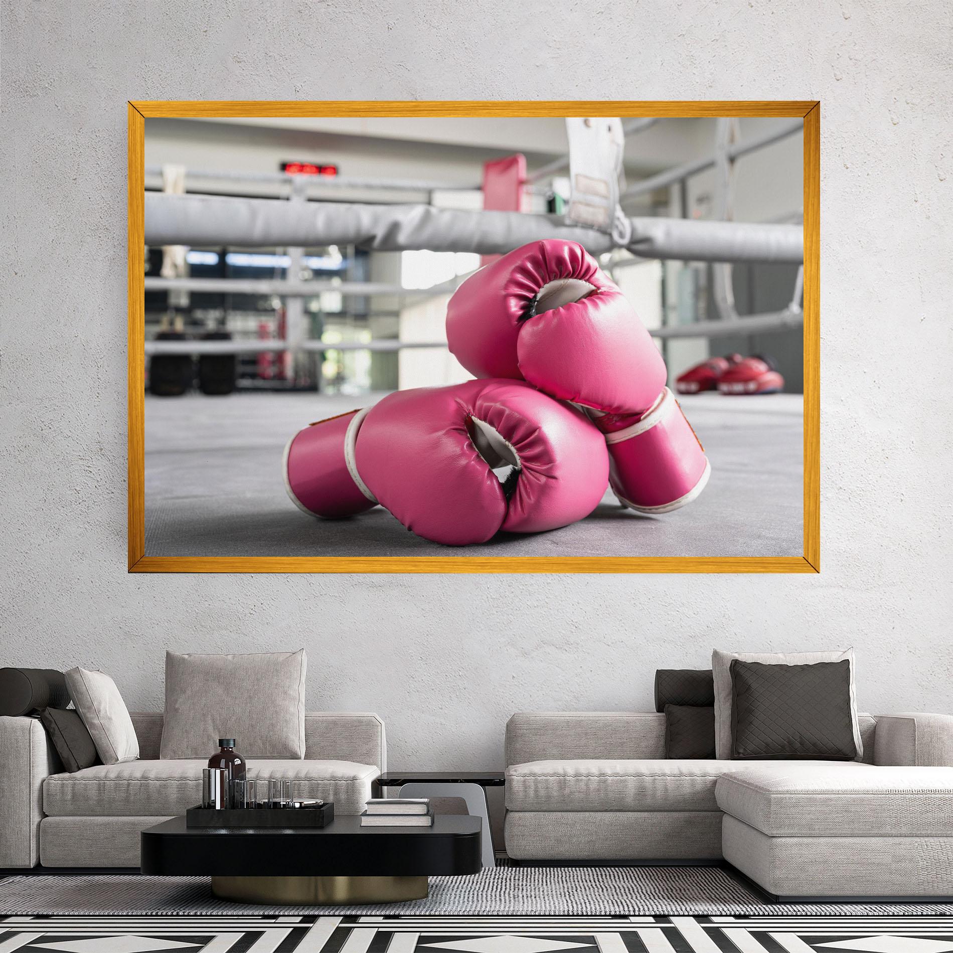 Leinwandbild Pink Boxing Gloves mockup 2