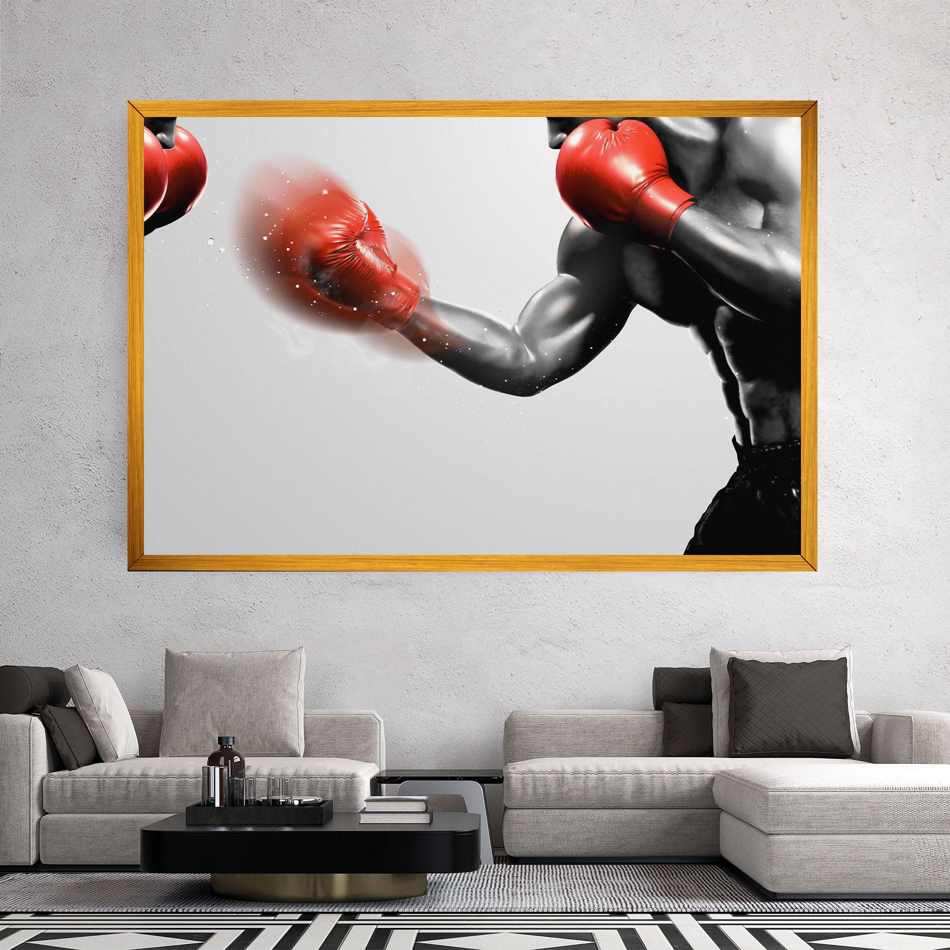 Leinwandbild Red Smoke Box mockup 2