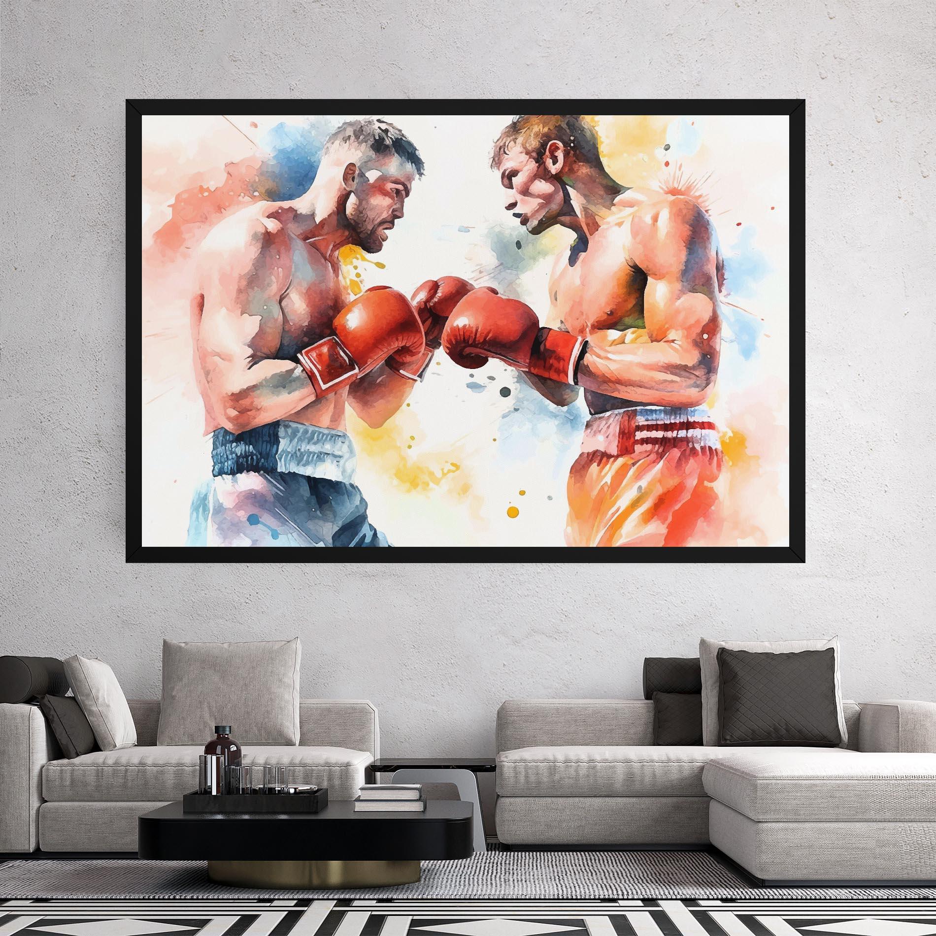 Leinwandbild Boxing Match Art mockup 2