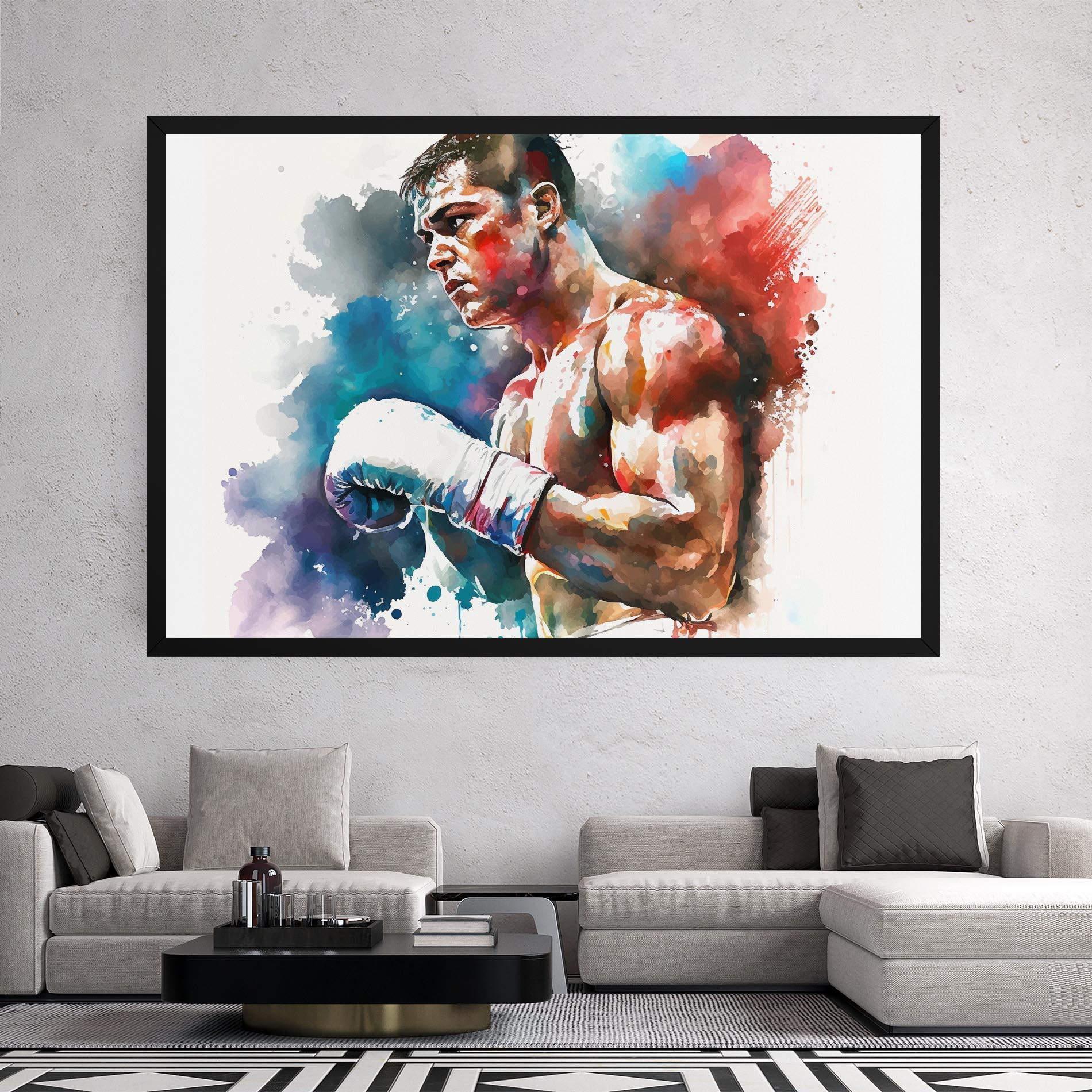 Leinwandbild Boxing Red Blue mockup 2