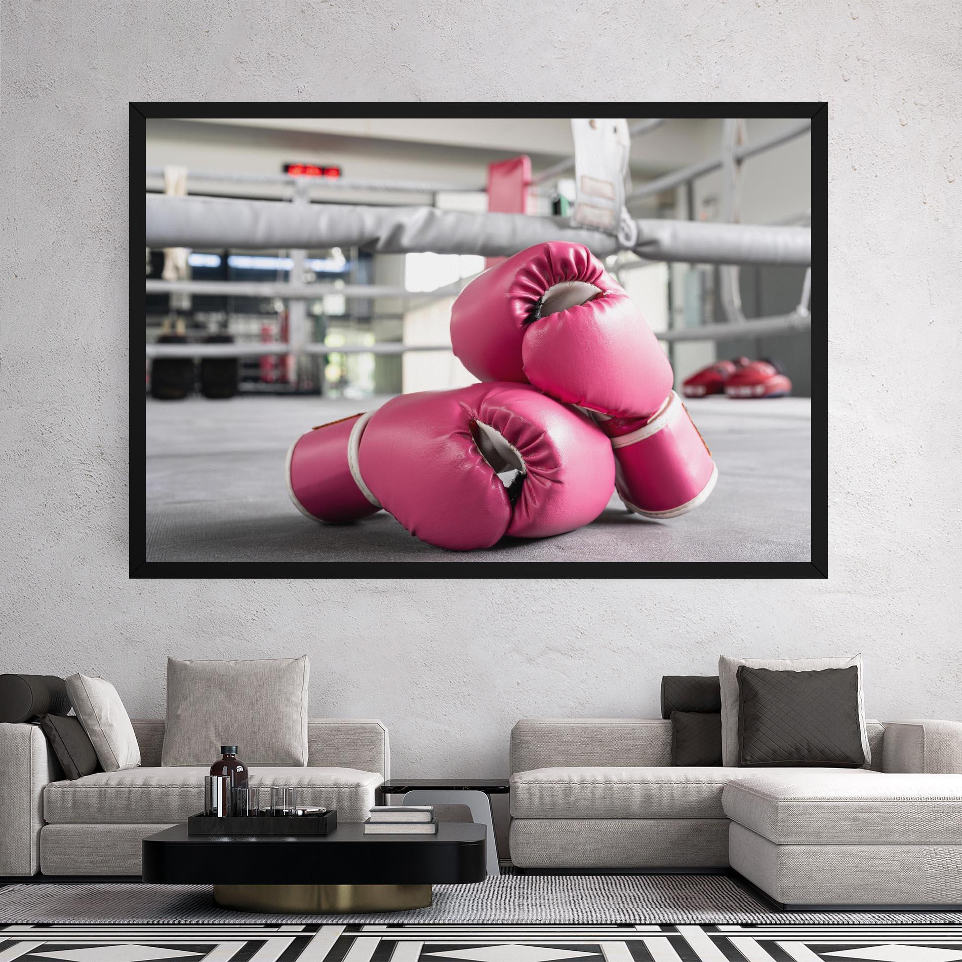 Leinwandbild Pink Boxing Gloves mockup 2