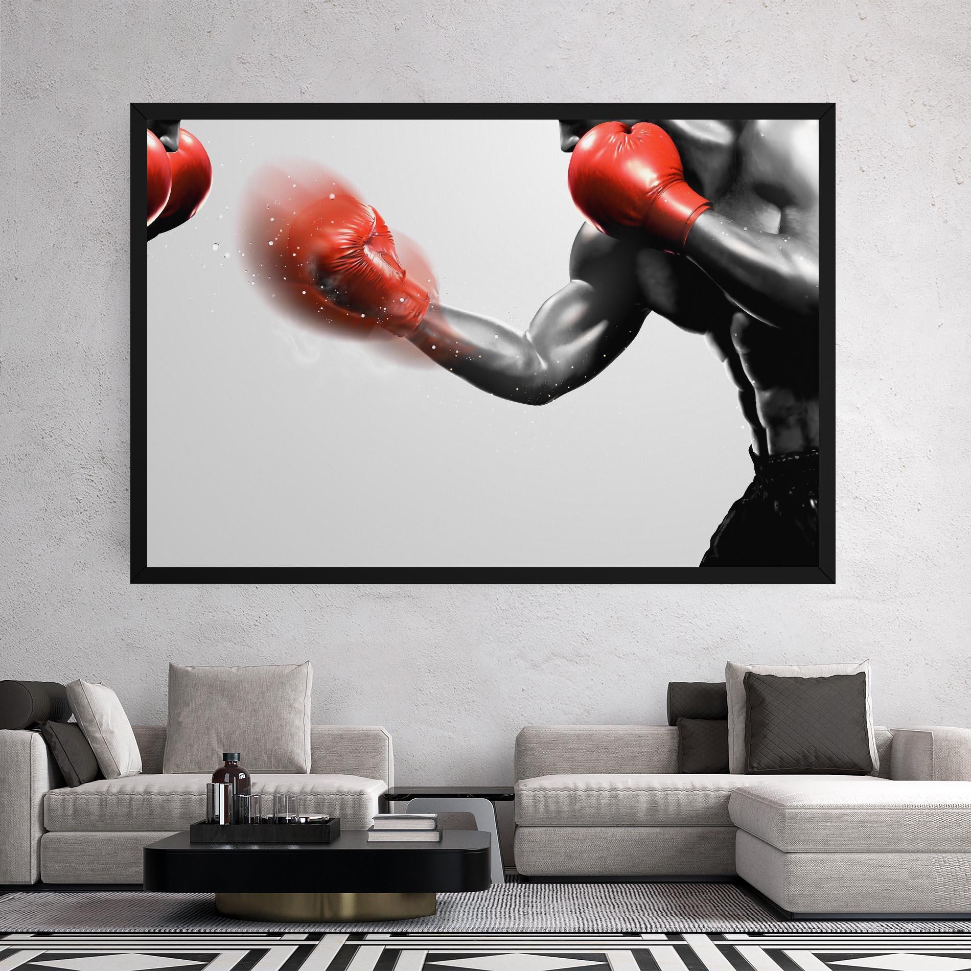 Leinwandbild Red Smoke Box mockup 2