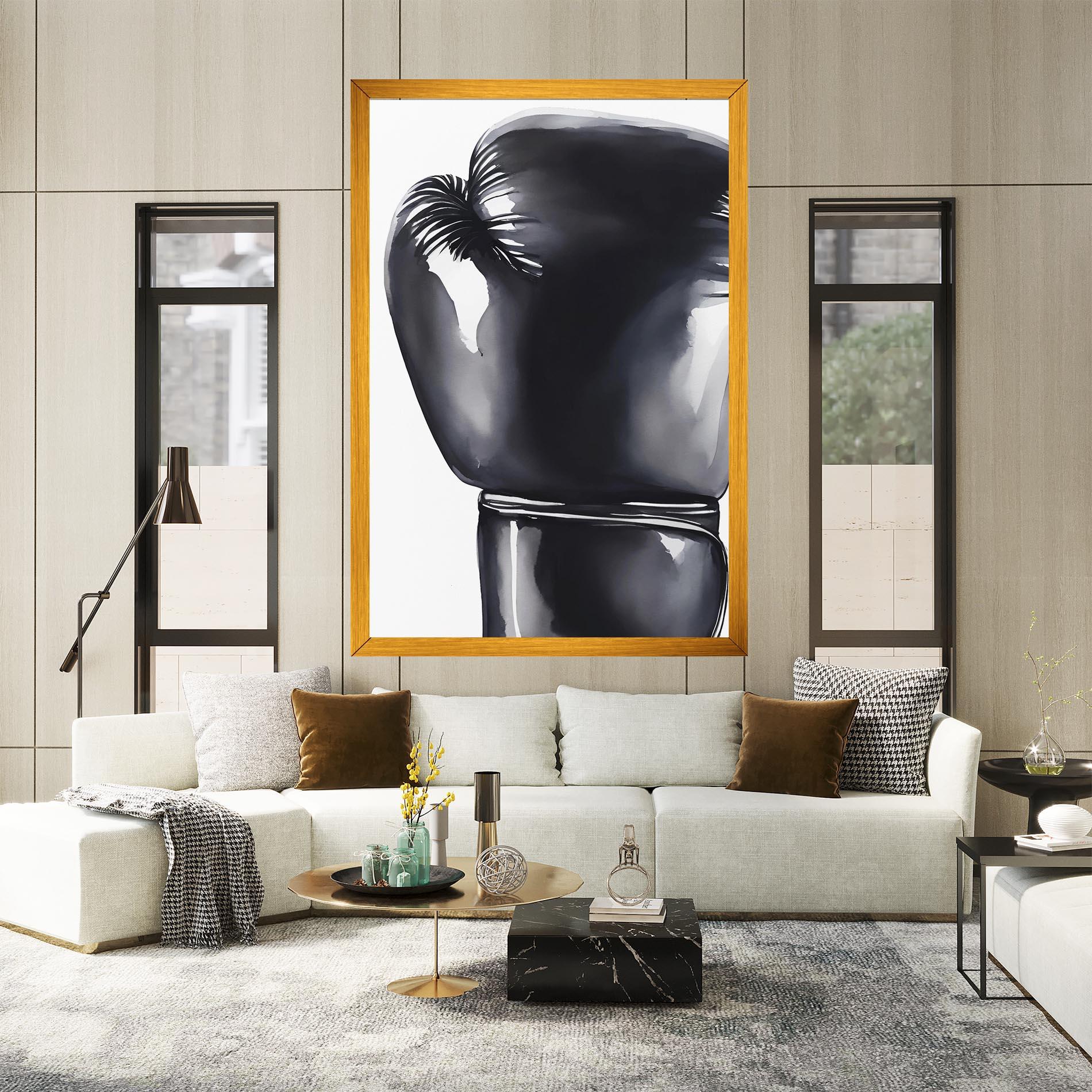 Leinwandbild Black Box Glove mockup 2