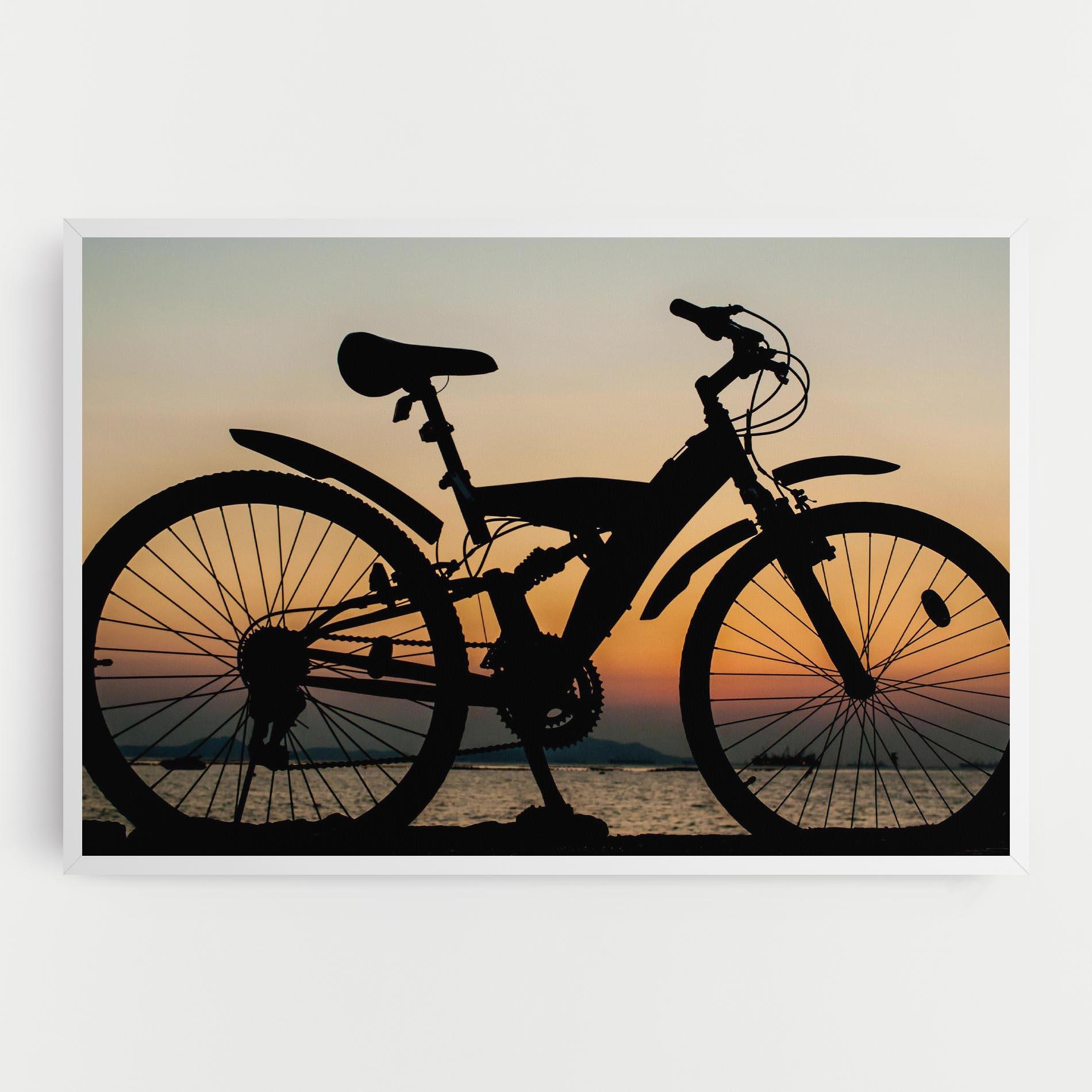Leinwandbild Beautiful Mtb Shilouette mockup 0