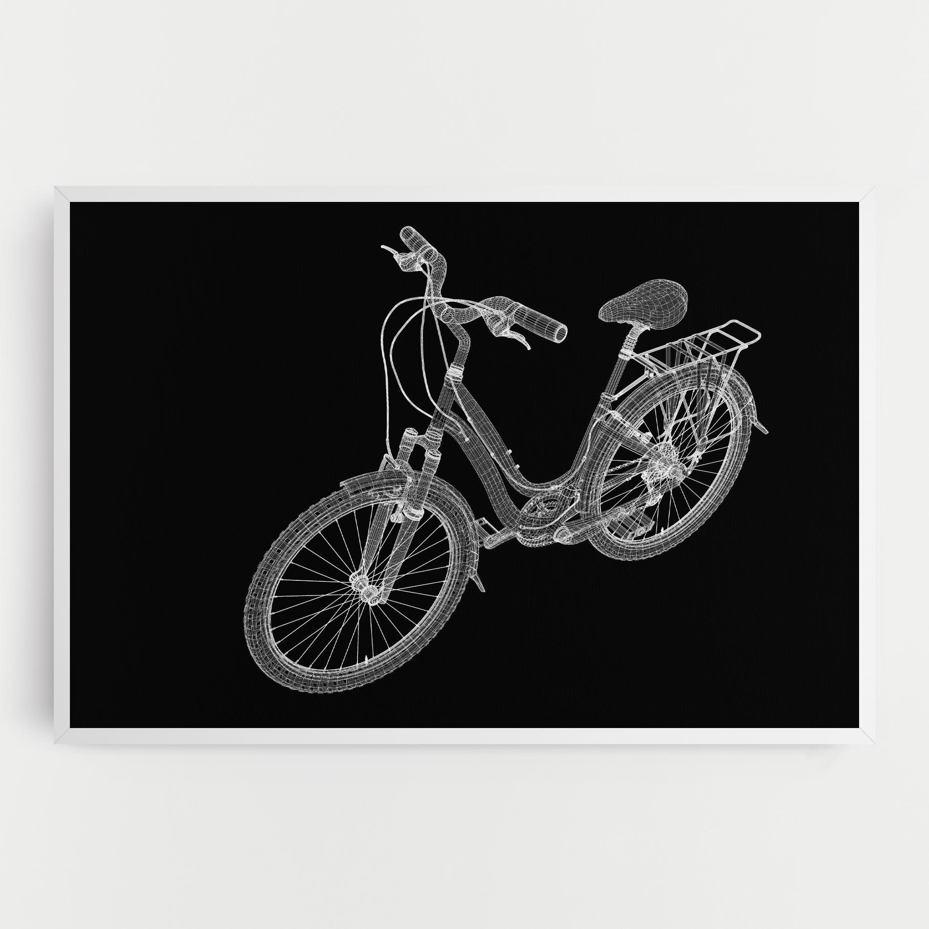 Leinwandbild Bicycle 3d Model mockup 0