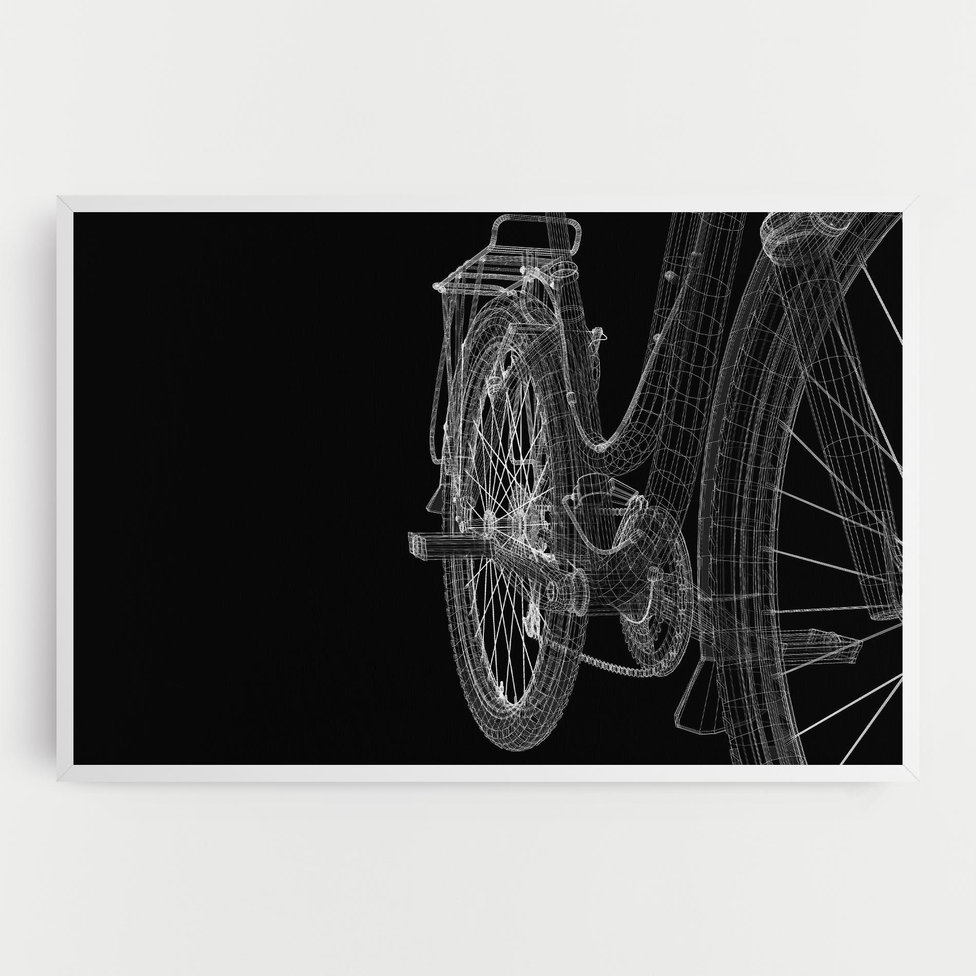 Leinwandbild Bike Wire Model 3d mockup 0