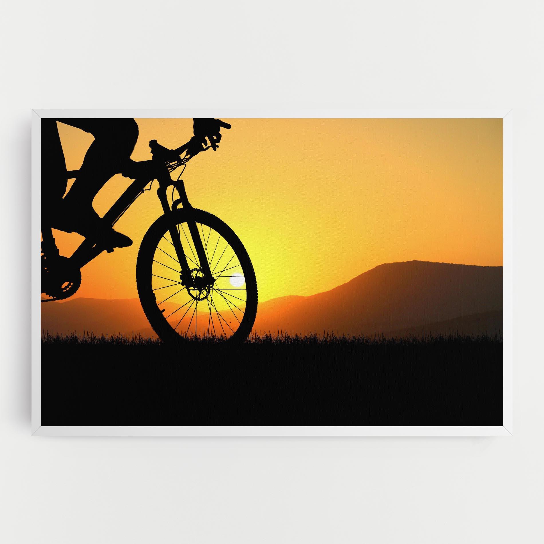 Leinwandbild Mtb Silhouette View mockup 0