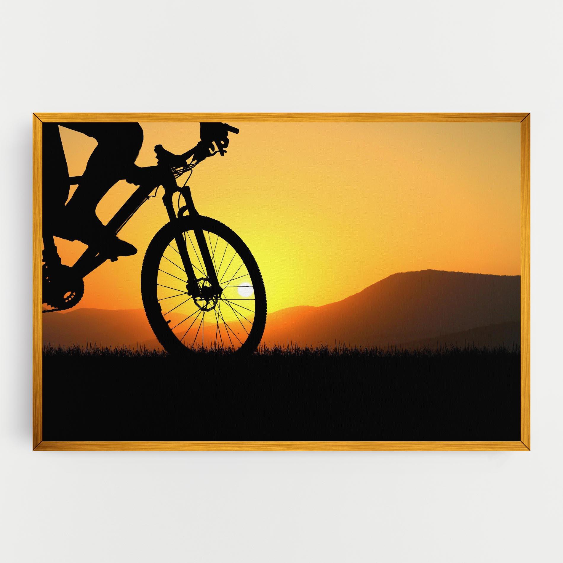 Leinwandbild Mtb Silhouette View mockup 0