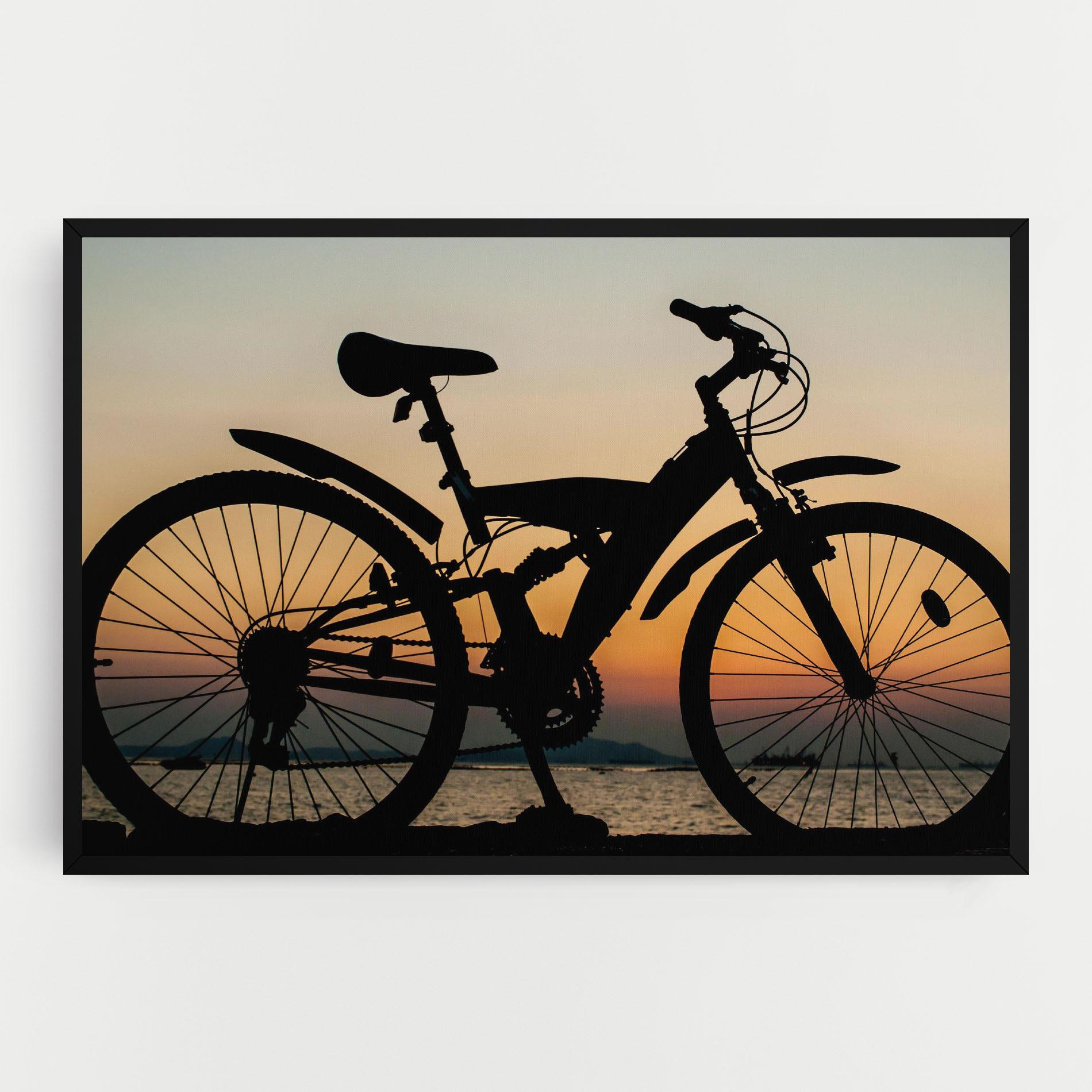Leinwandbild Beautiful Mtb Shilouette mockup 0