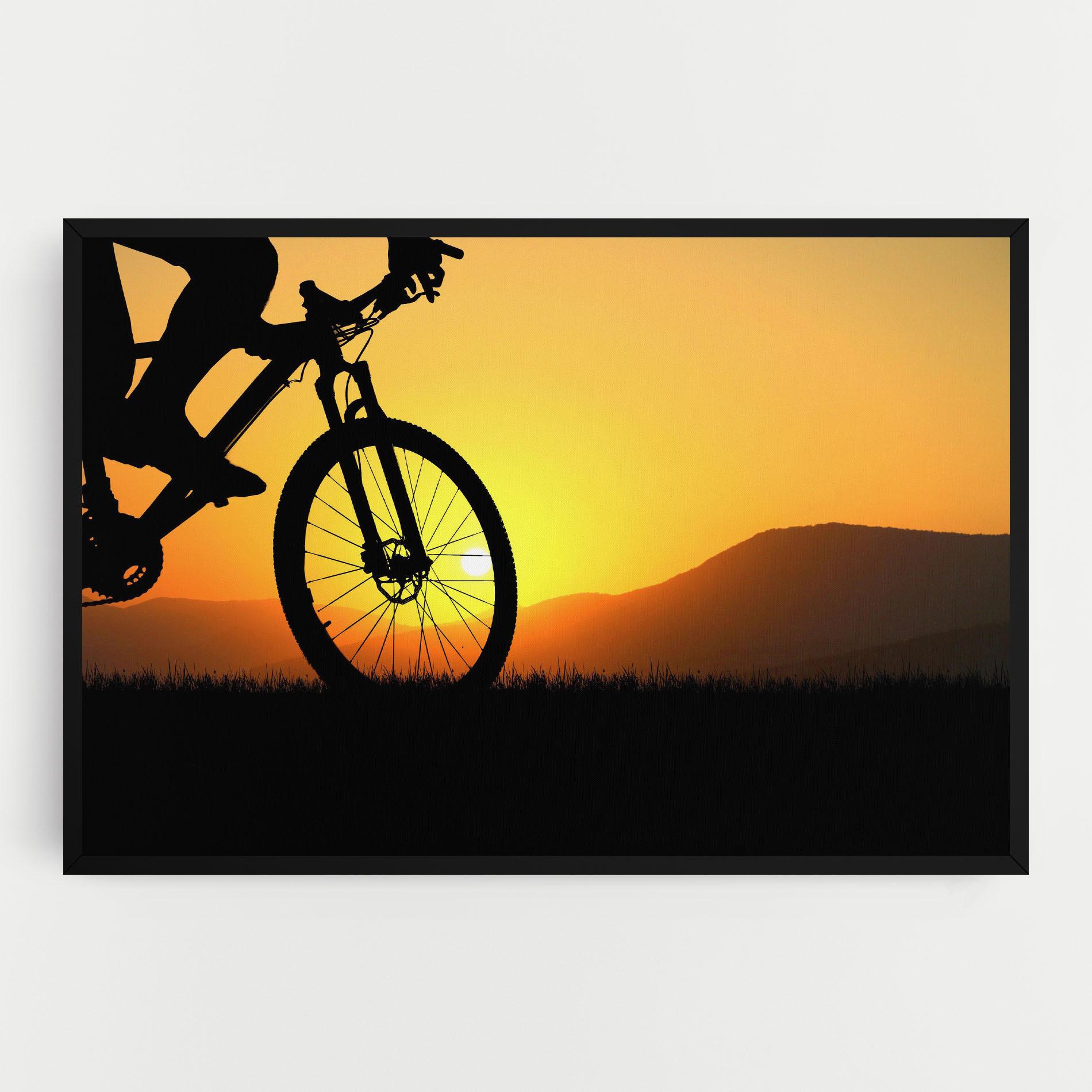 Leinwandbild Mtb Silhouette View mockup 0