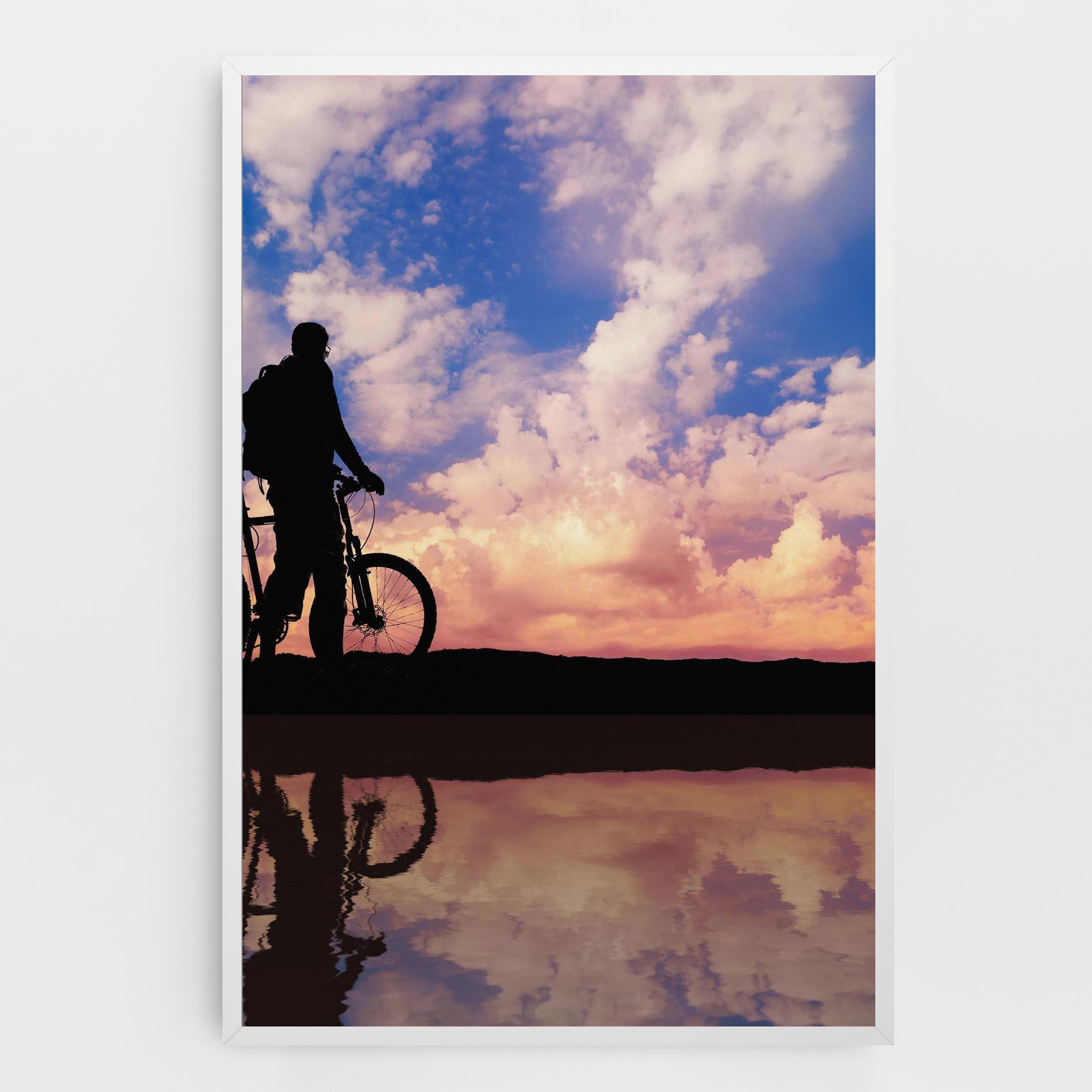 Leinwandbild Bike Sunset mockup 0