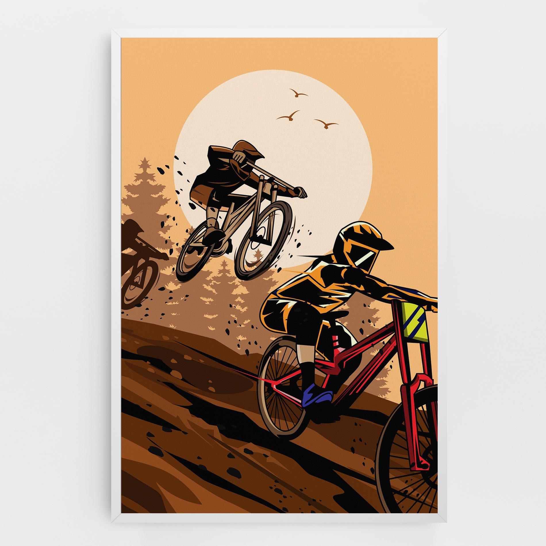 Leinwandbild Downhill Bike mockup 0