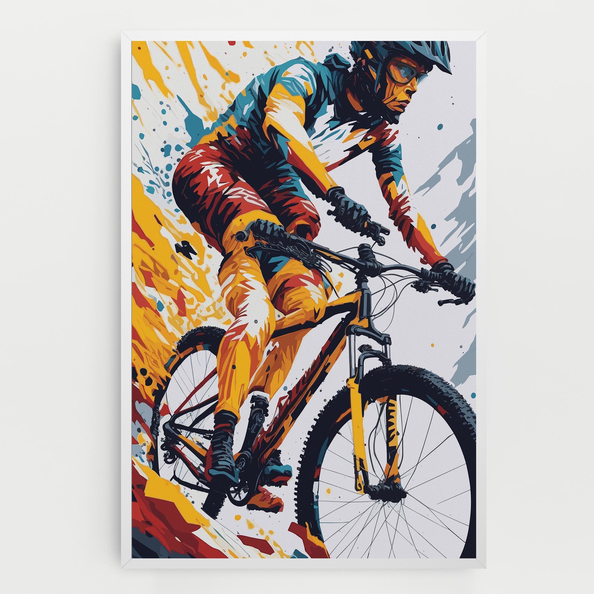 Leinwandbild Yellow Bike Art mockup 0