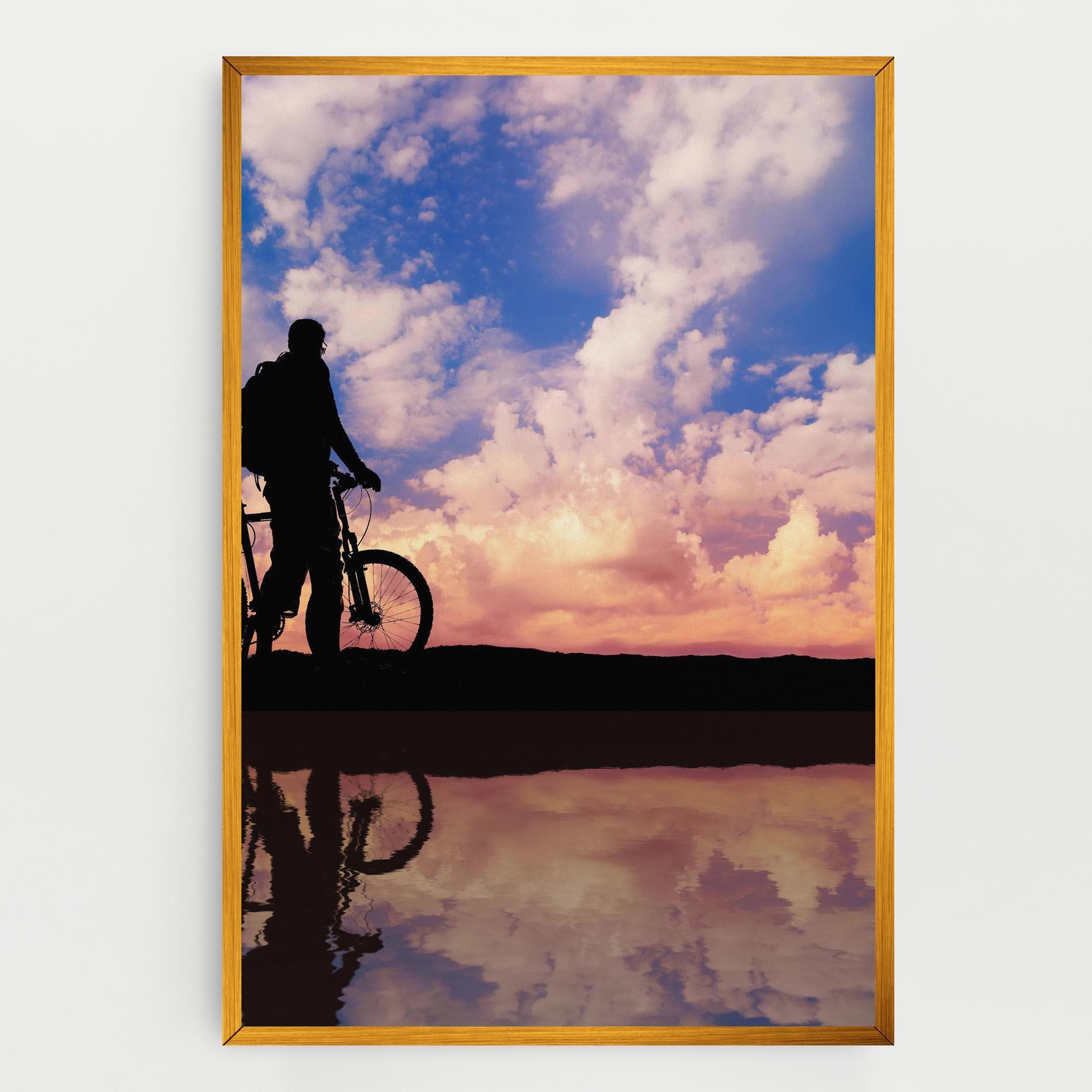 Leinwandbild Bike Sunset mockup 0
