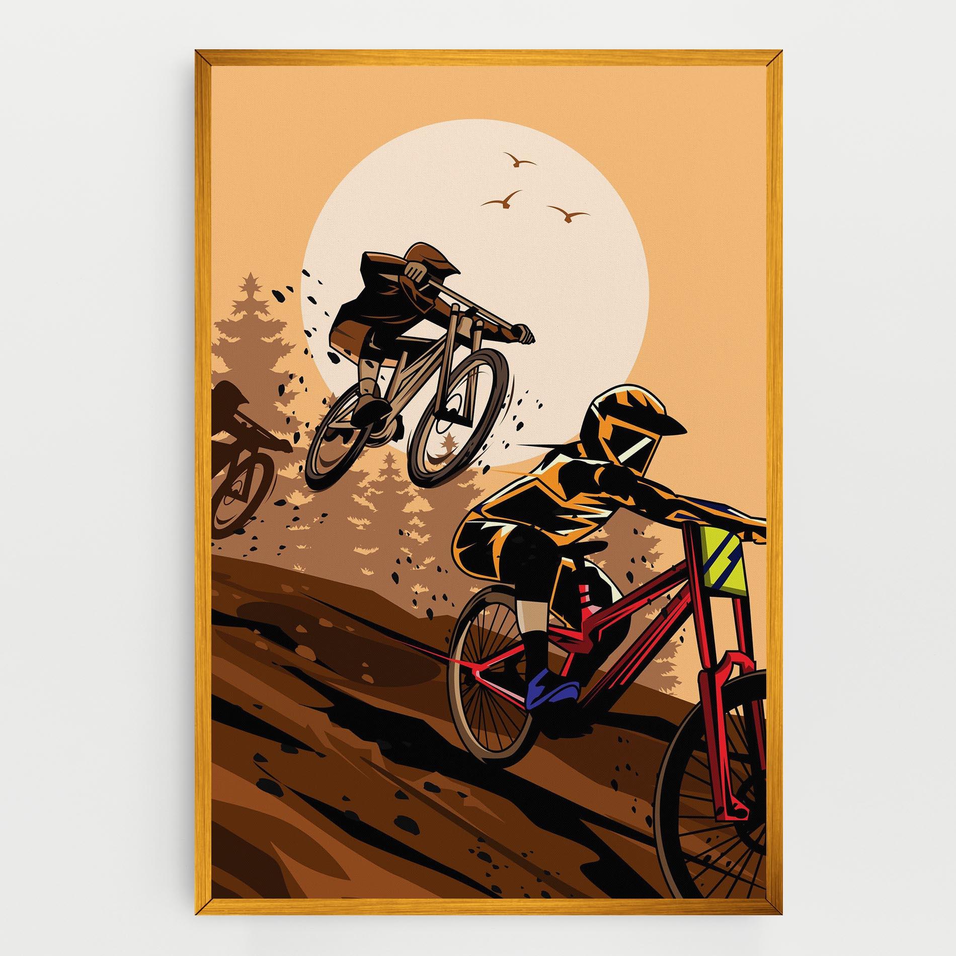 Leinwandbild Downhill Bike mockup 0