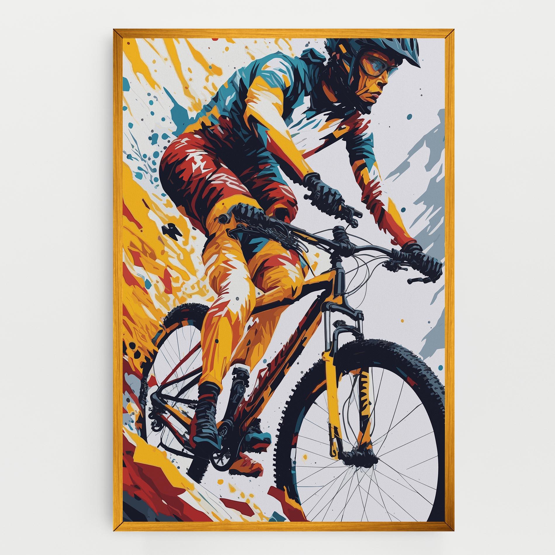 Leinwandbild Yellow Bike Art mockup 0