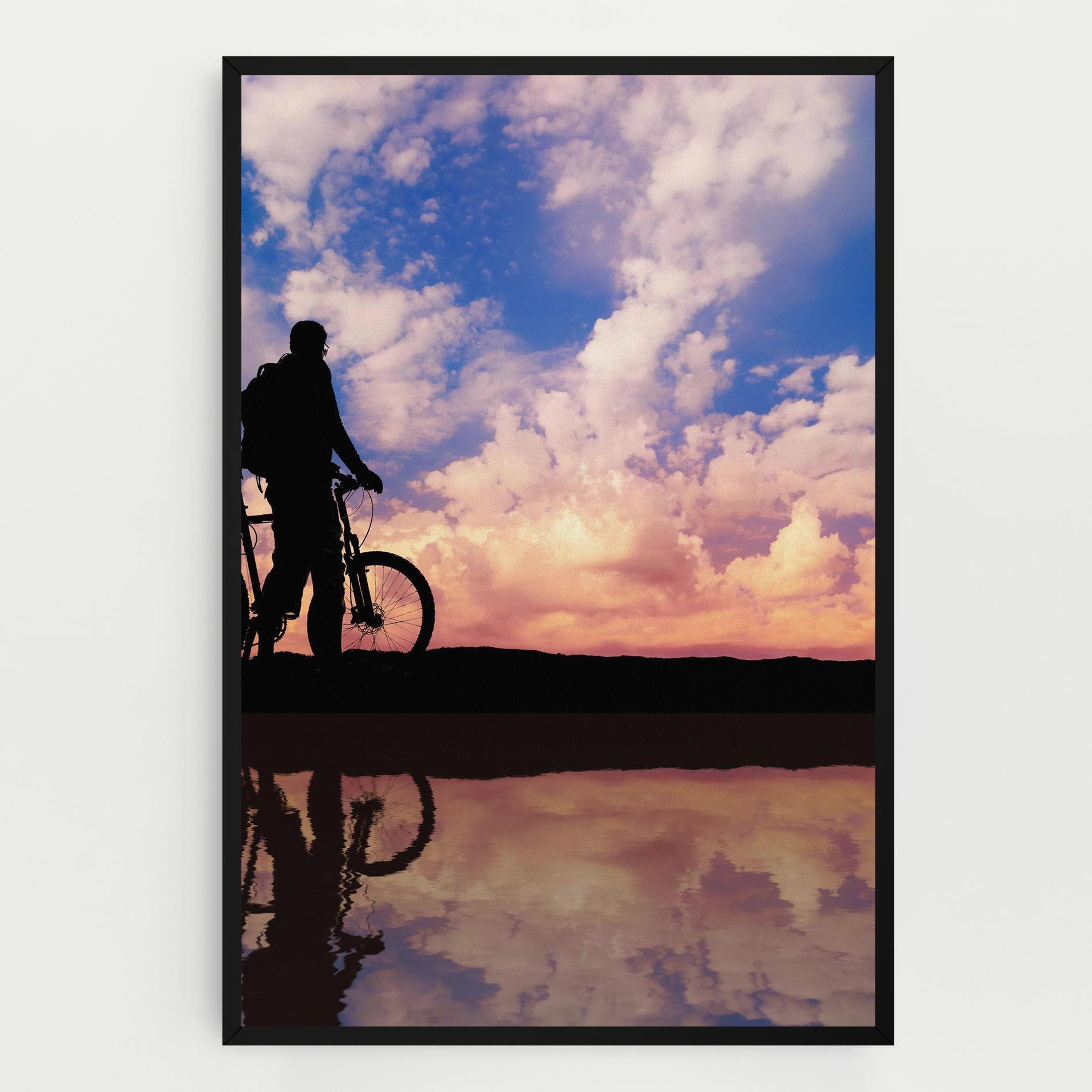 Leinwandbild Bike Sunset mockup 0