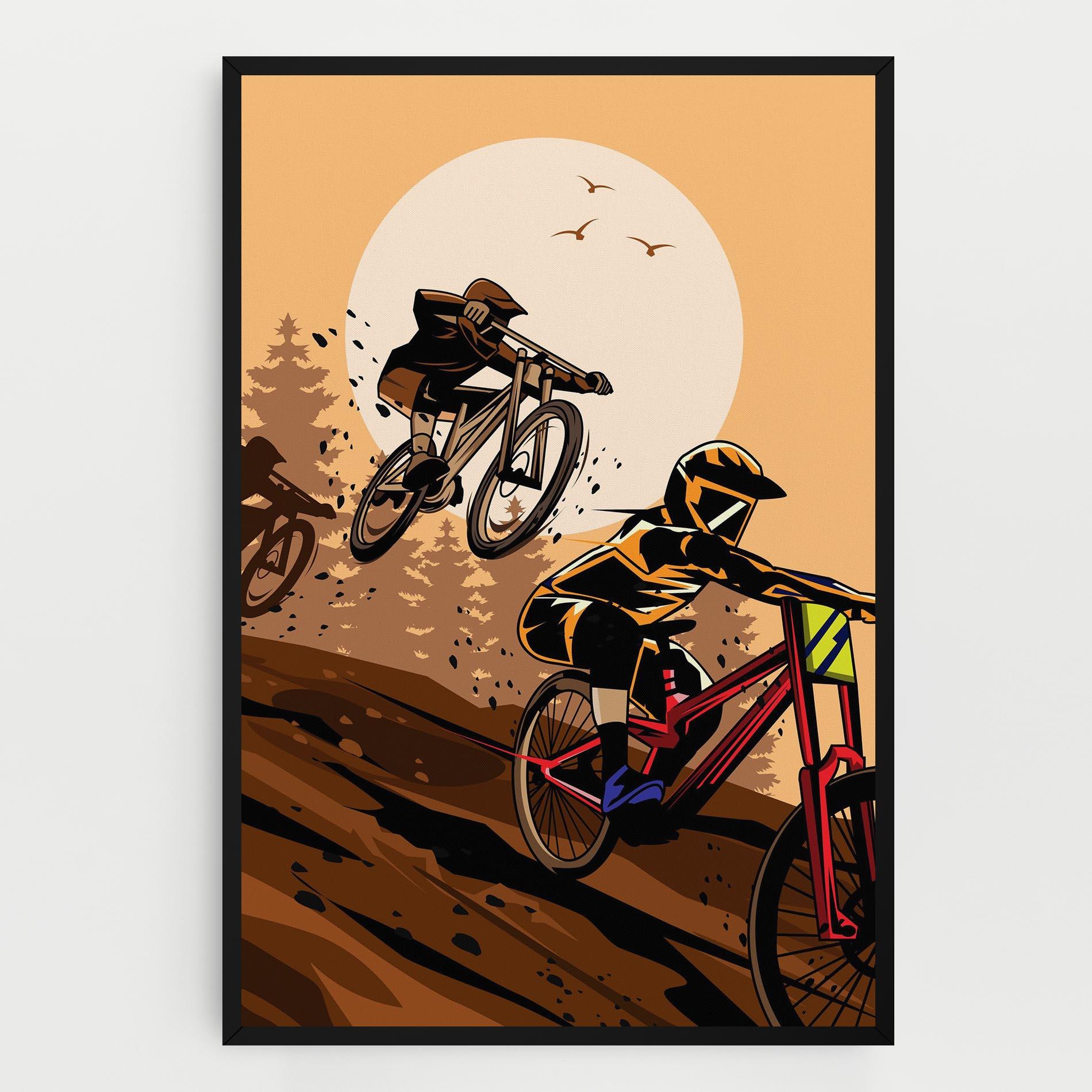 Leinwandbild Downhill Bike mockup 0