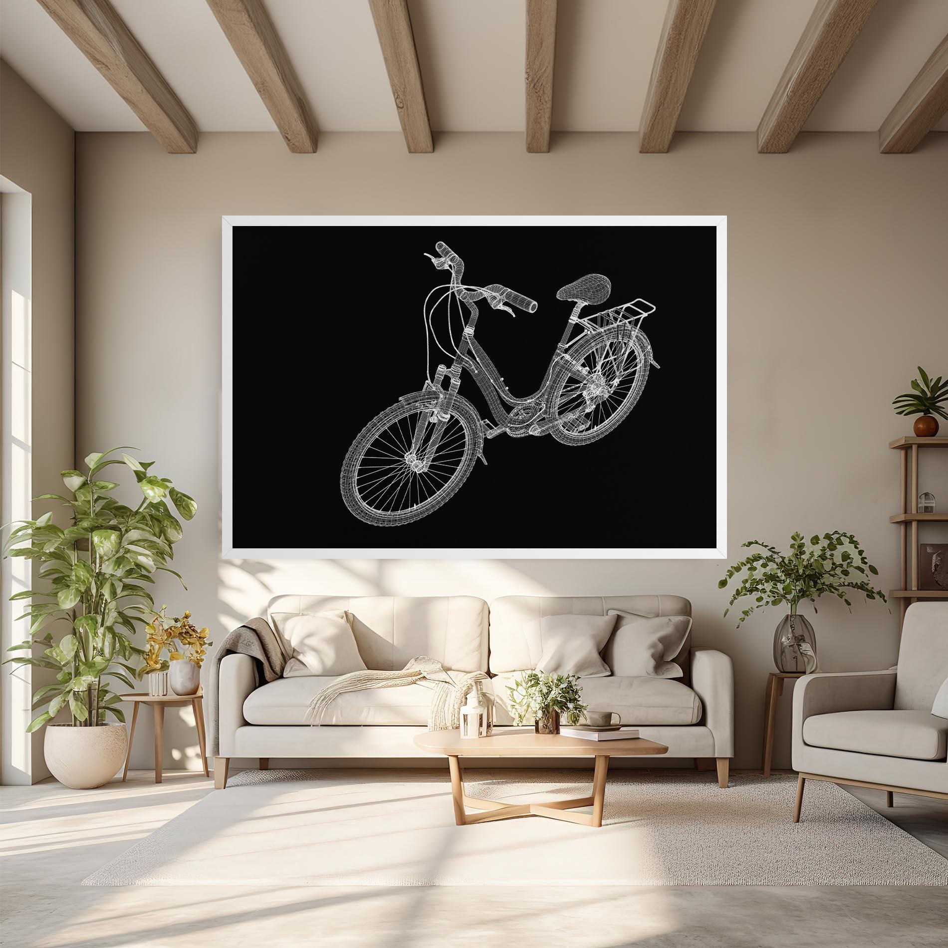 Leinwandbild Bicycle 3d Model mockup 6
