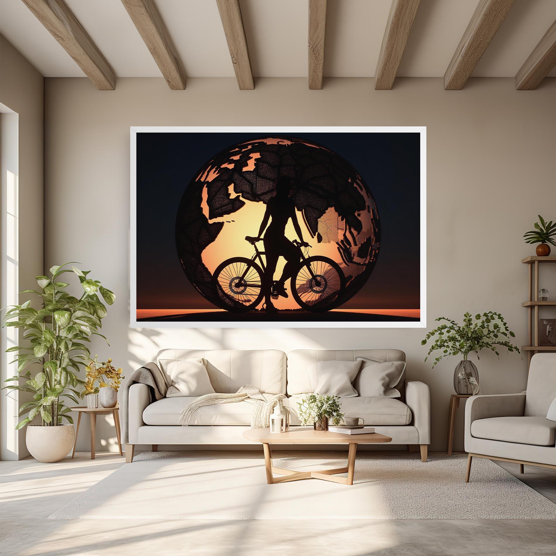 Leinwandbild Globe Riding World mockup 6