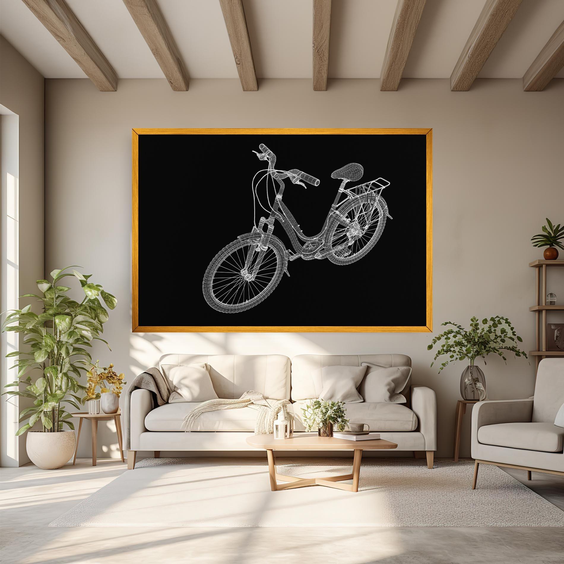 Leinwandbild Bicycle 3d Model mockup 6