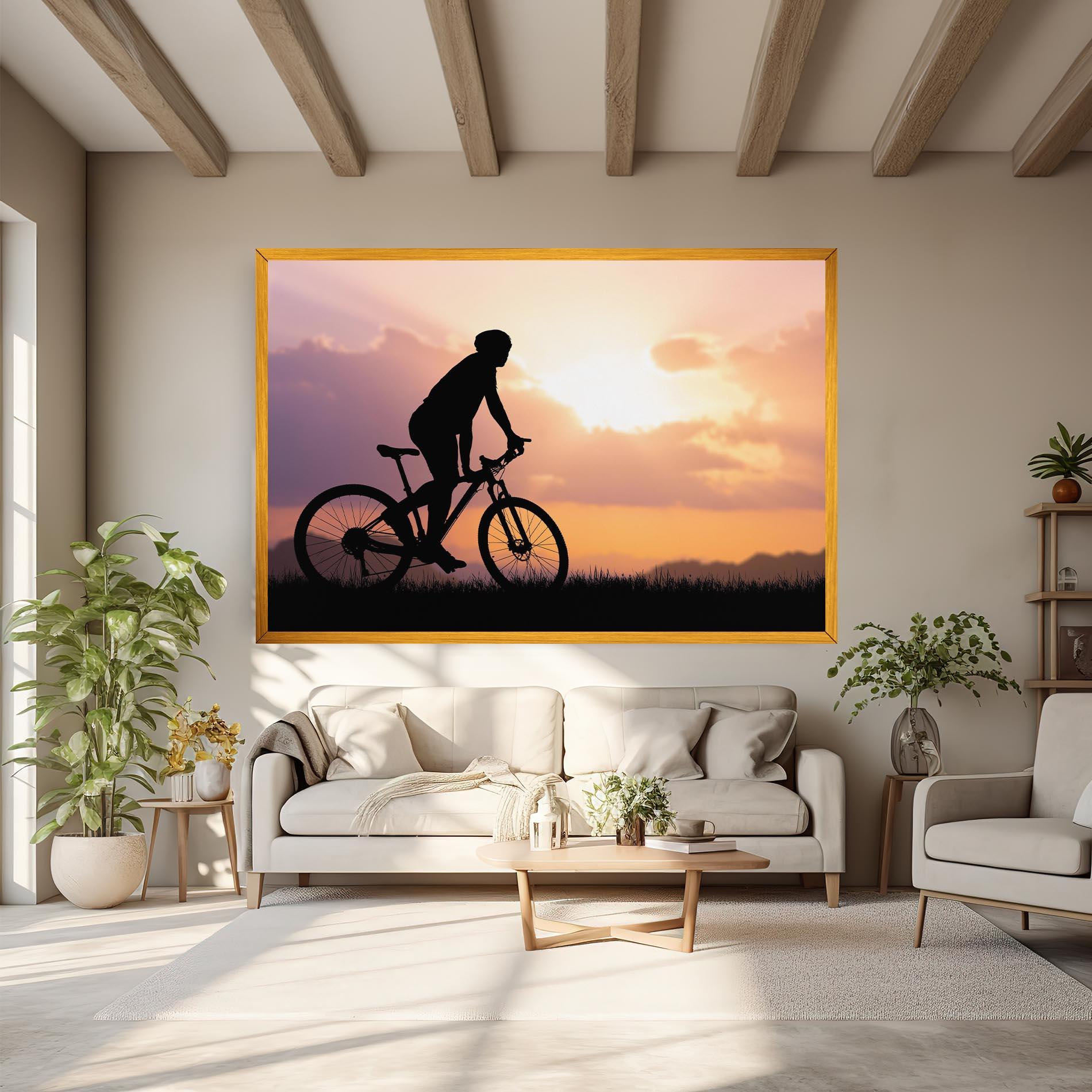 Leinwandbild Bike Travel Concept mockup 6
