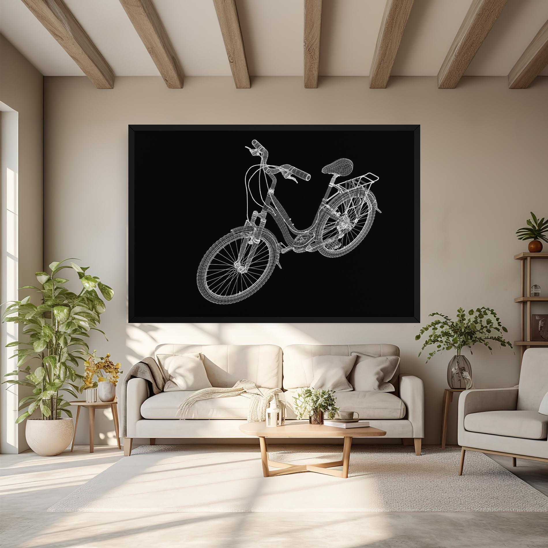 Leinwandbild Bicycle 3d Model mockup 6
