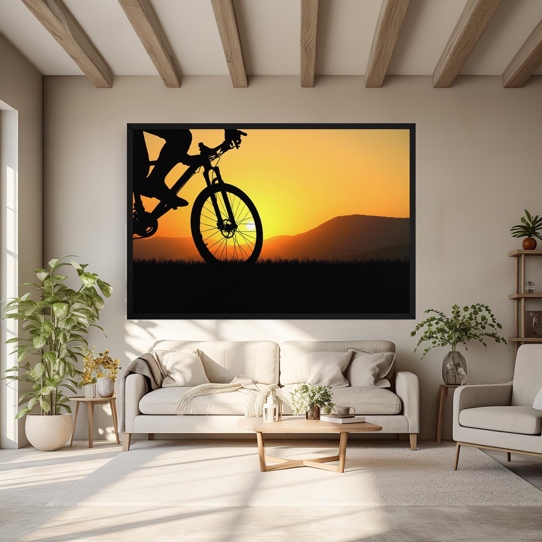 Leinwandbild Mtb Silhouette View mockup 6