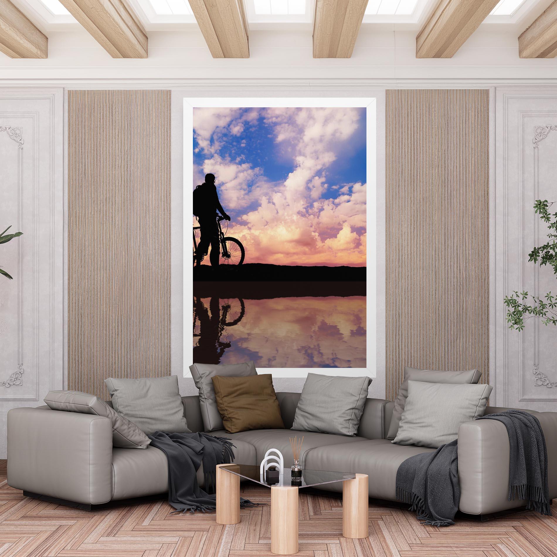 Leinwandbild Bike Sunset mockup 6