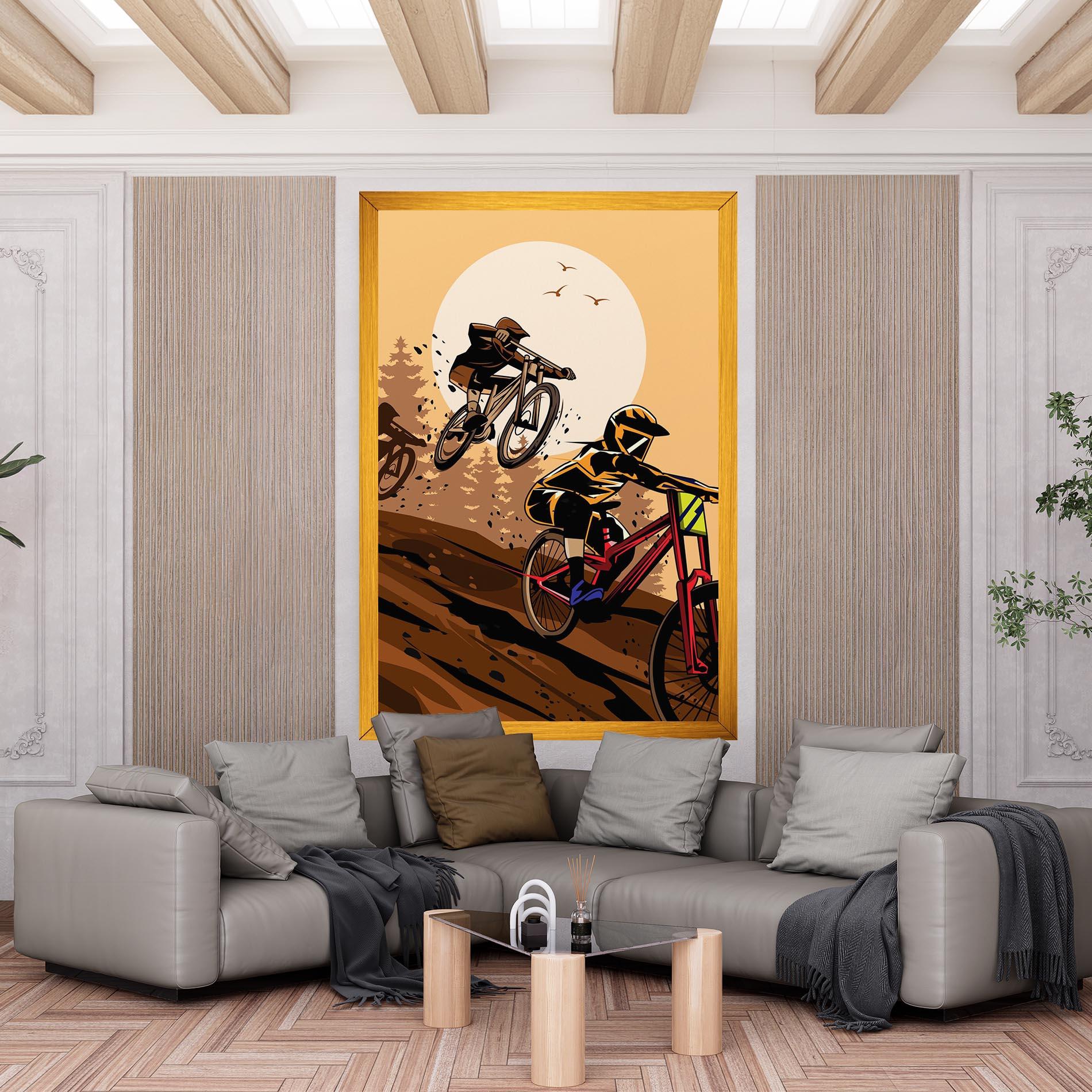 Leinwandbild Downhill Bike mockup 6