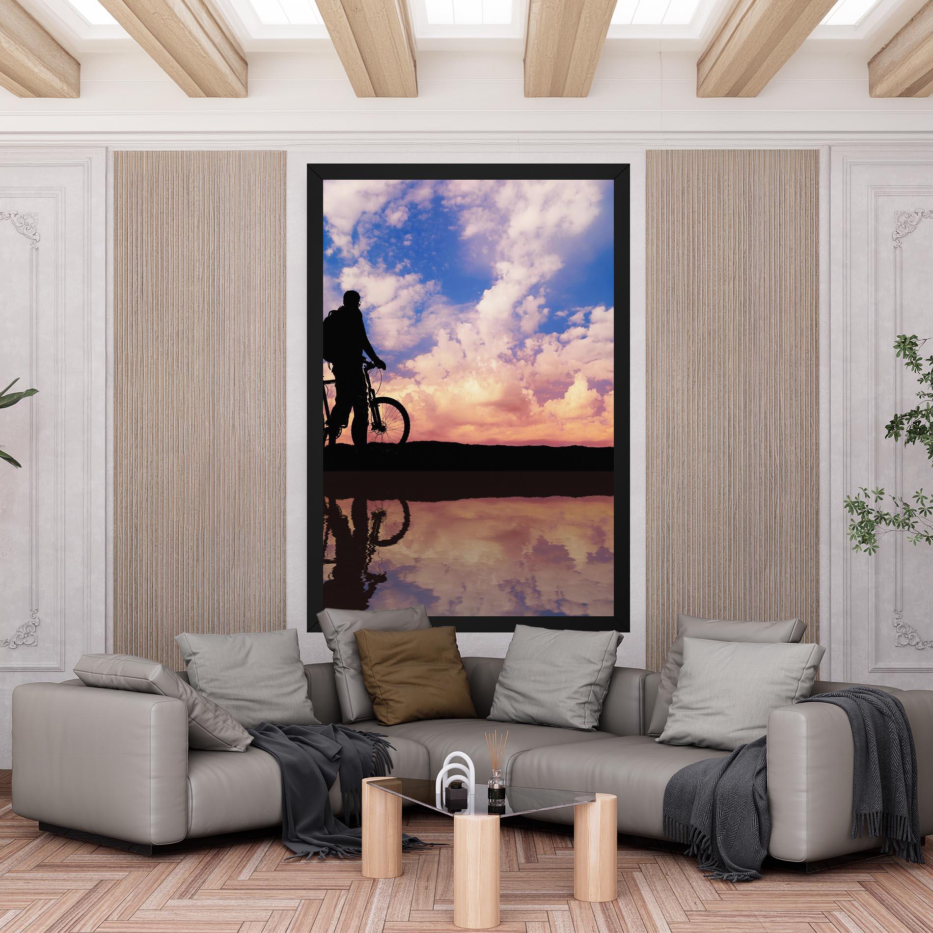 Leinwandbild Bike Sunset mockup 6