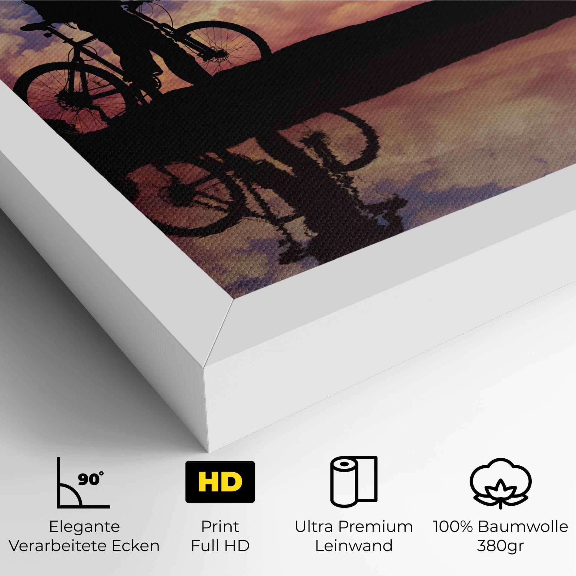 Leinwandbild Bike Sunset mockup 4