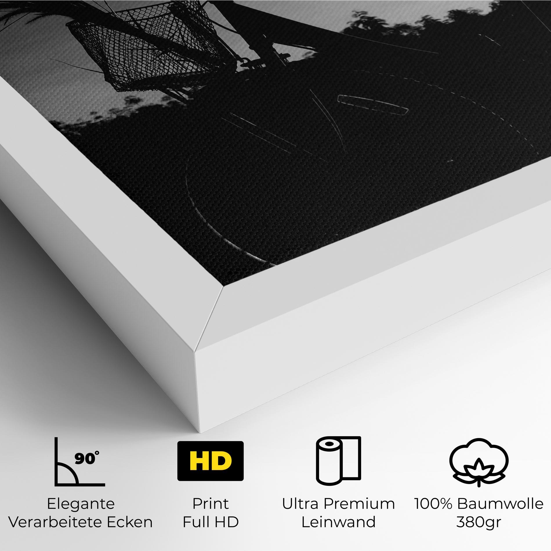 Leinwandbild Black Bike Shilouette mockup 4