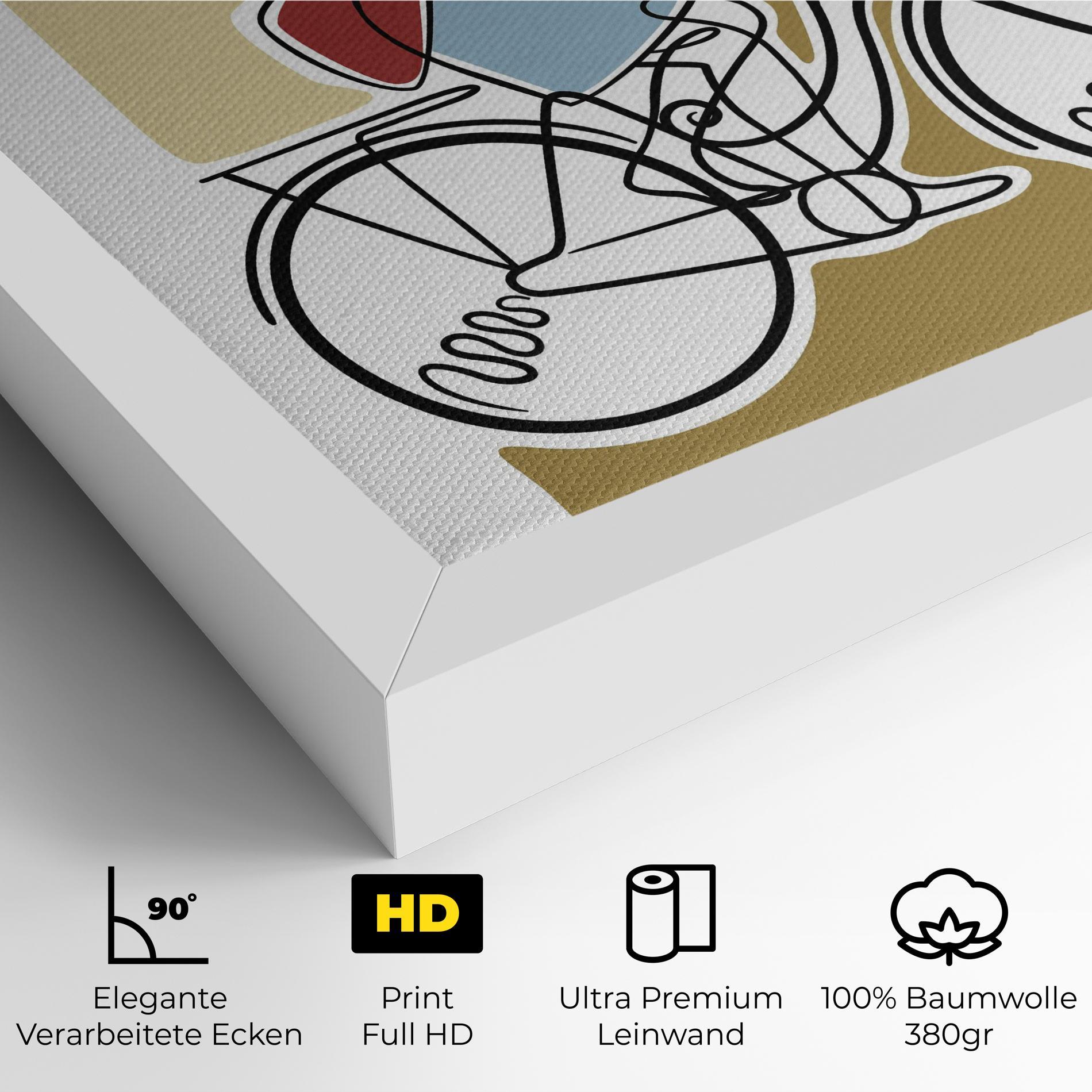 Leinwandbild Dog On Bike mockup 4