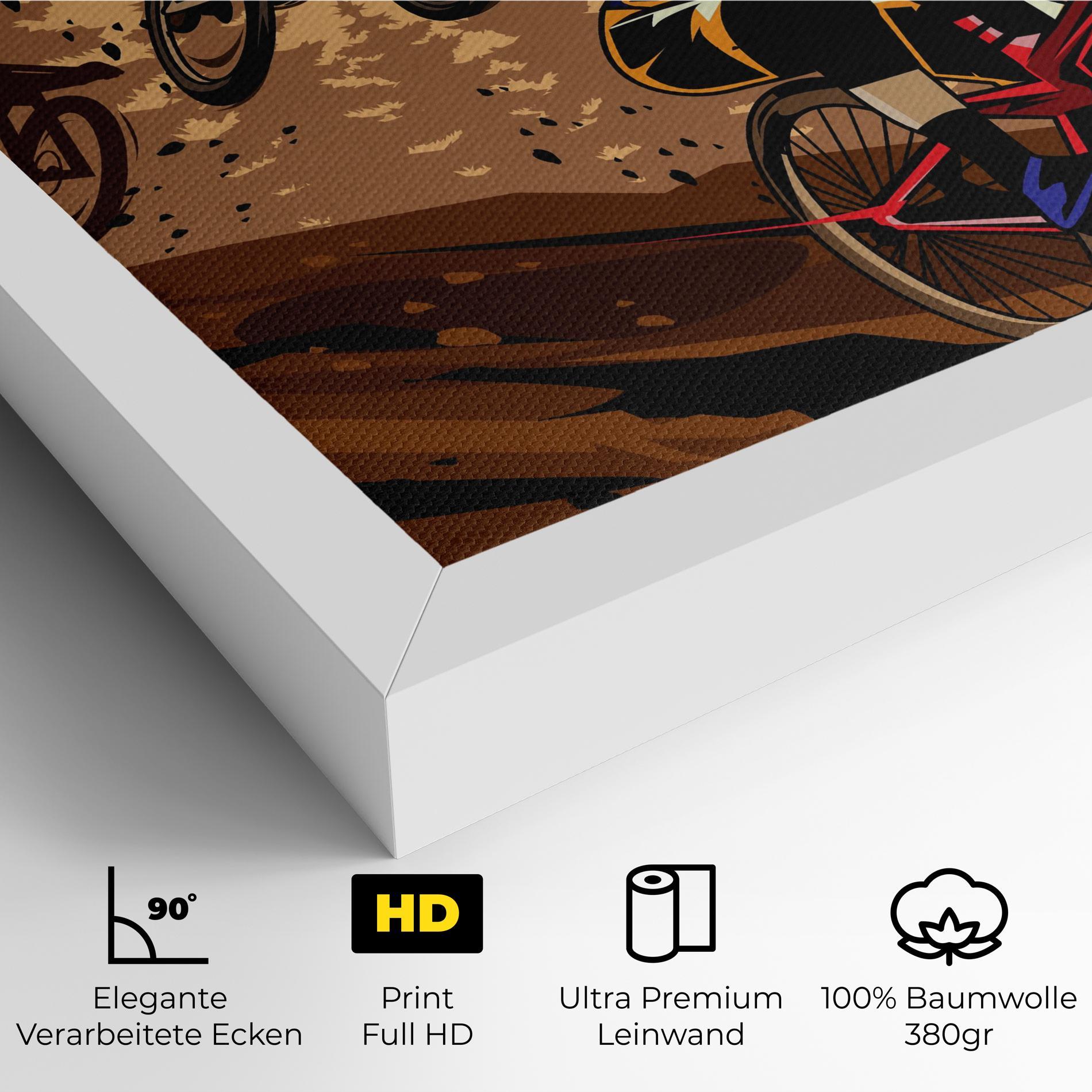 Leinwandbild Downhill Bike mockup 4