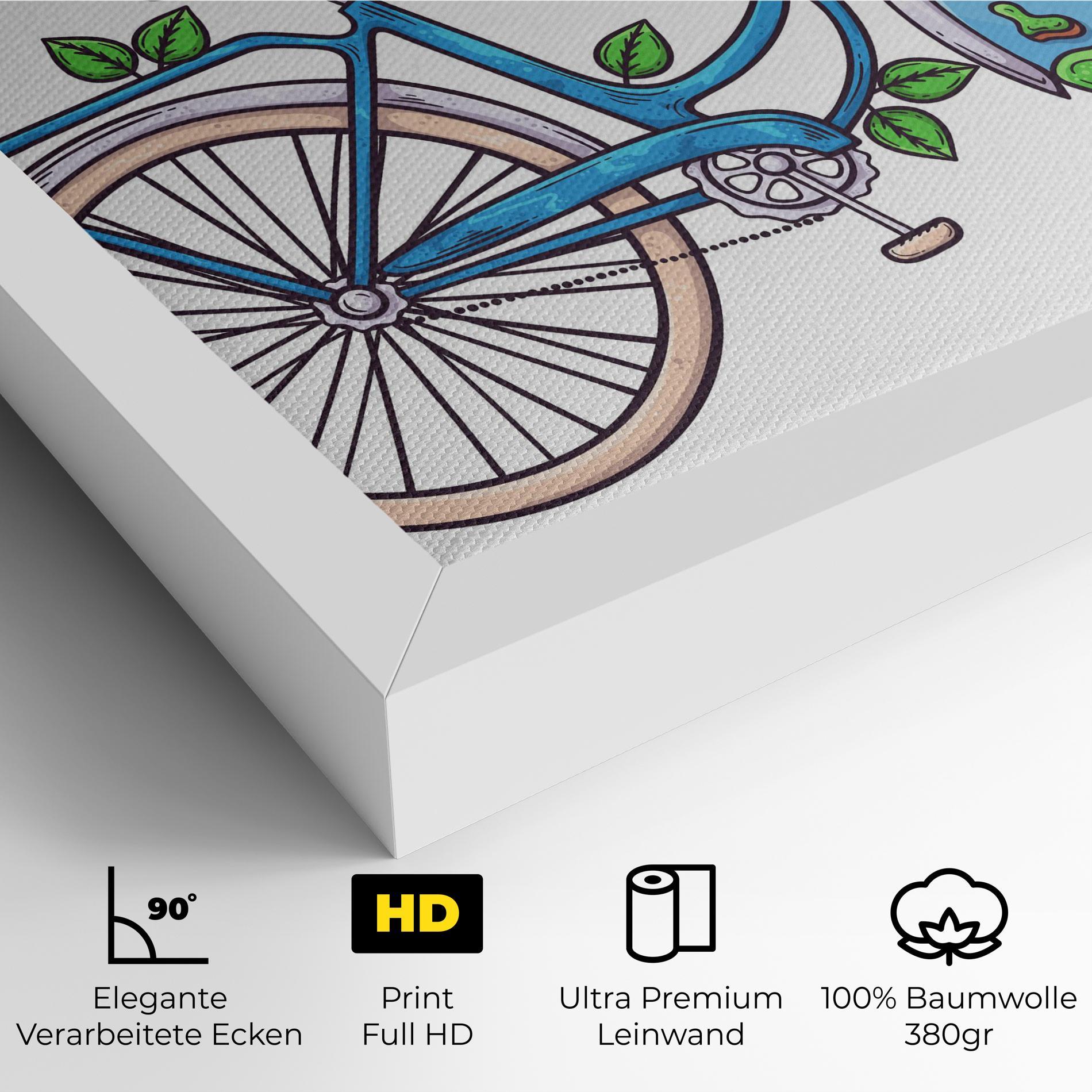 Leinwandbild Free Day Bike mockup 4