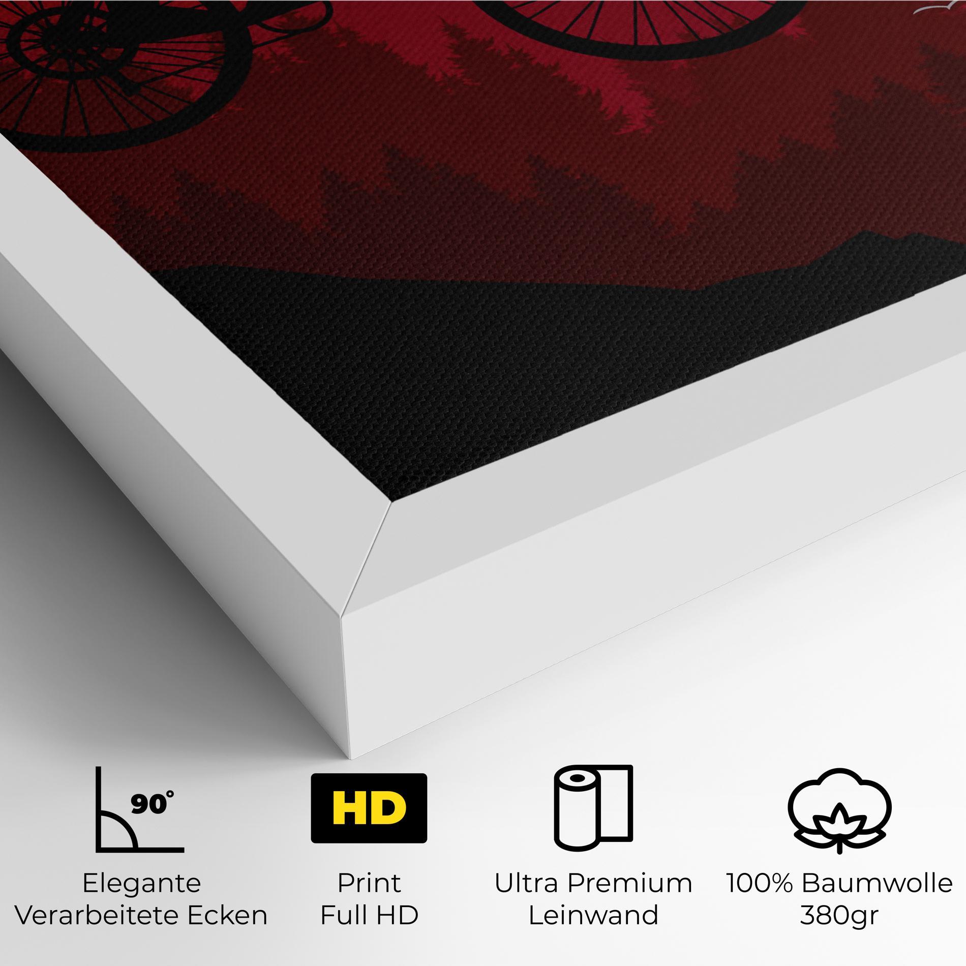 Leinwandbild Mountain Bike Sunset mockup 4