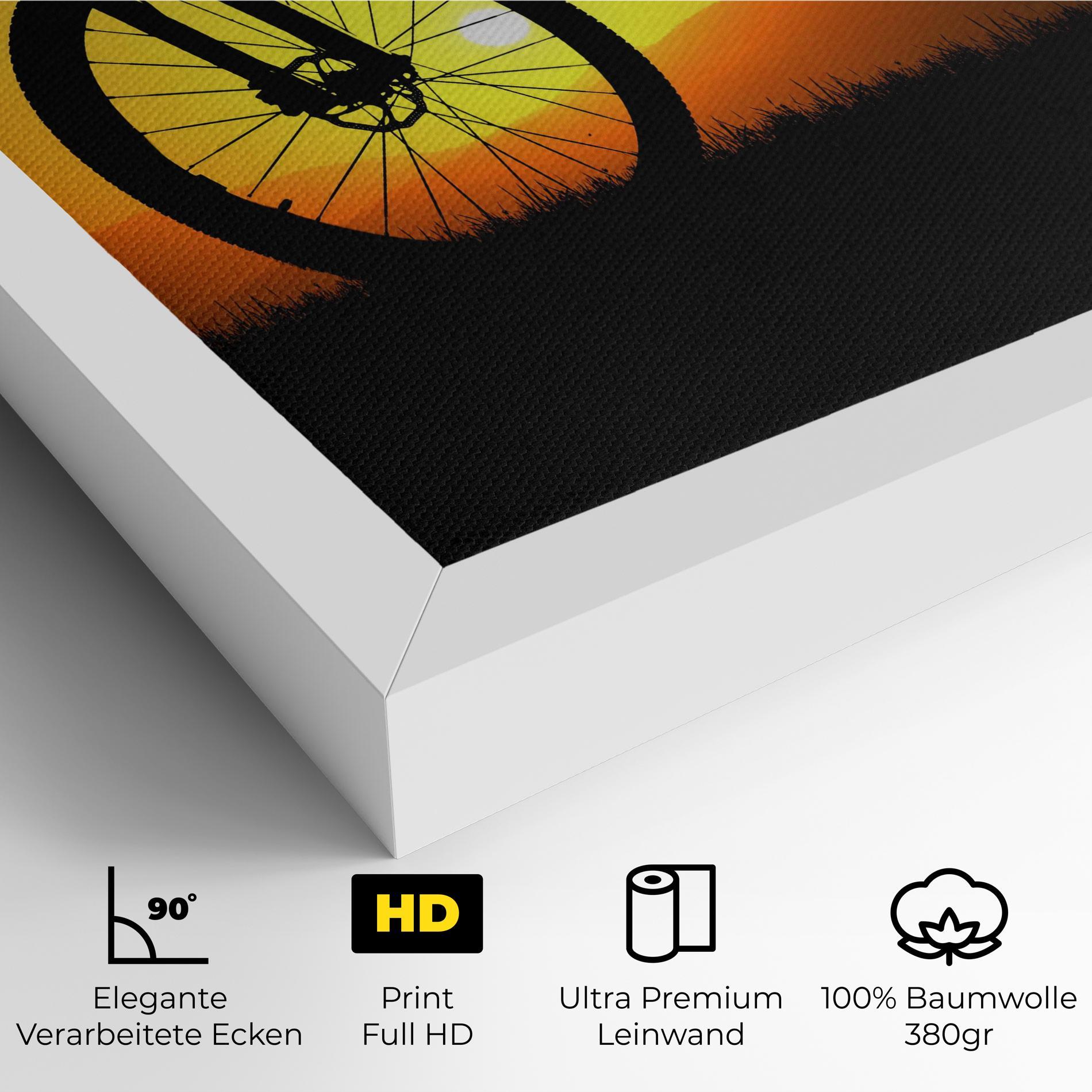 Leinwandbild Mtb Silhouette View mockup 4