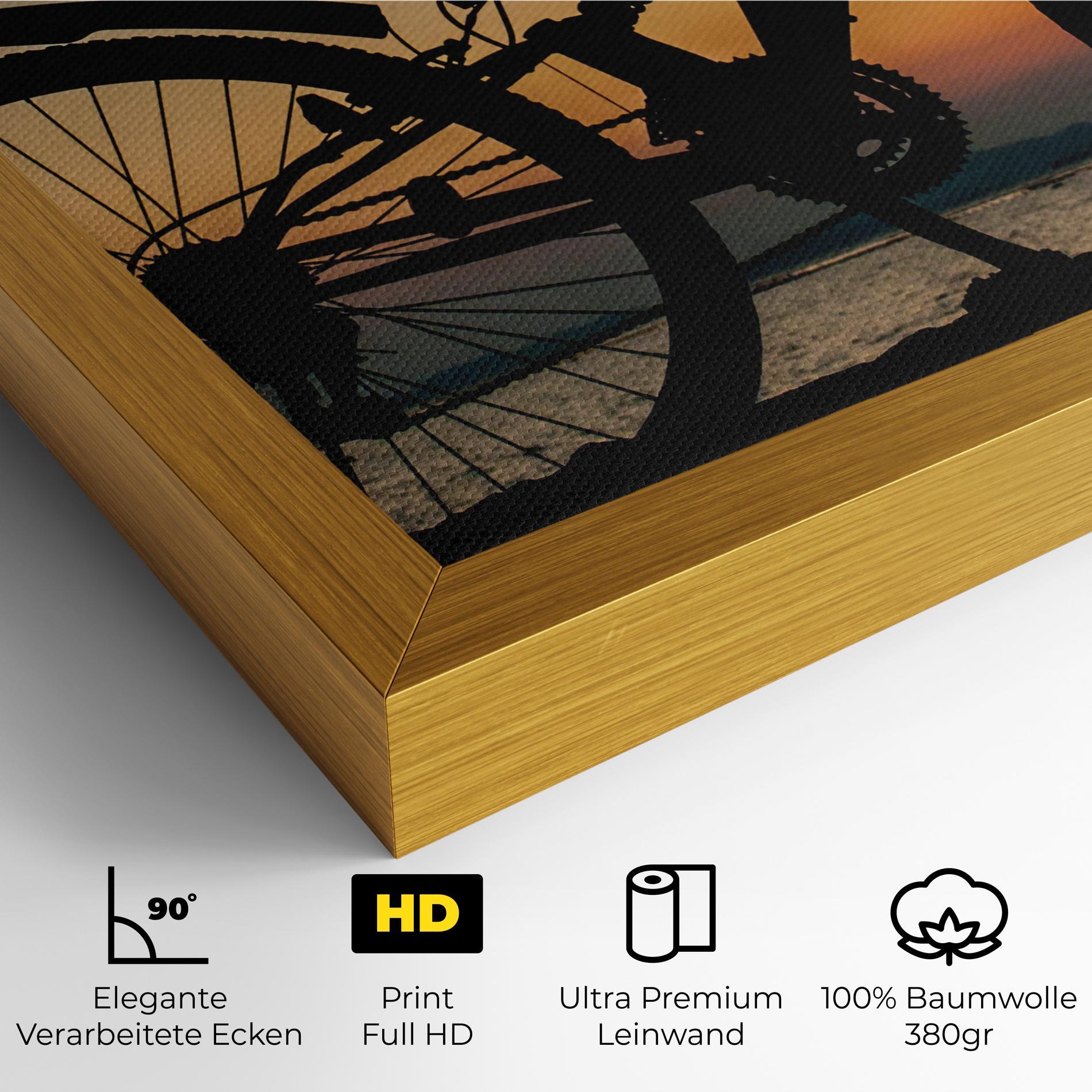 Leinwandbild Beautiful Mtb Shilouette mockup 4