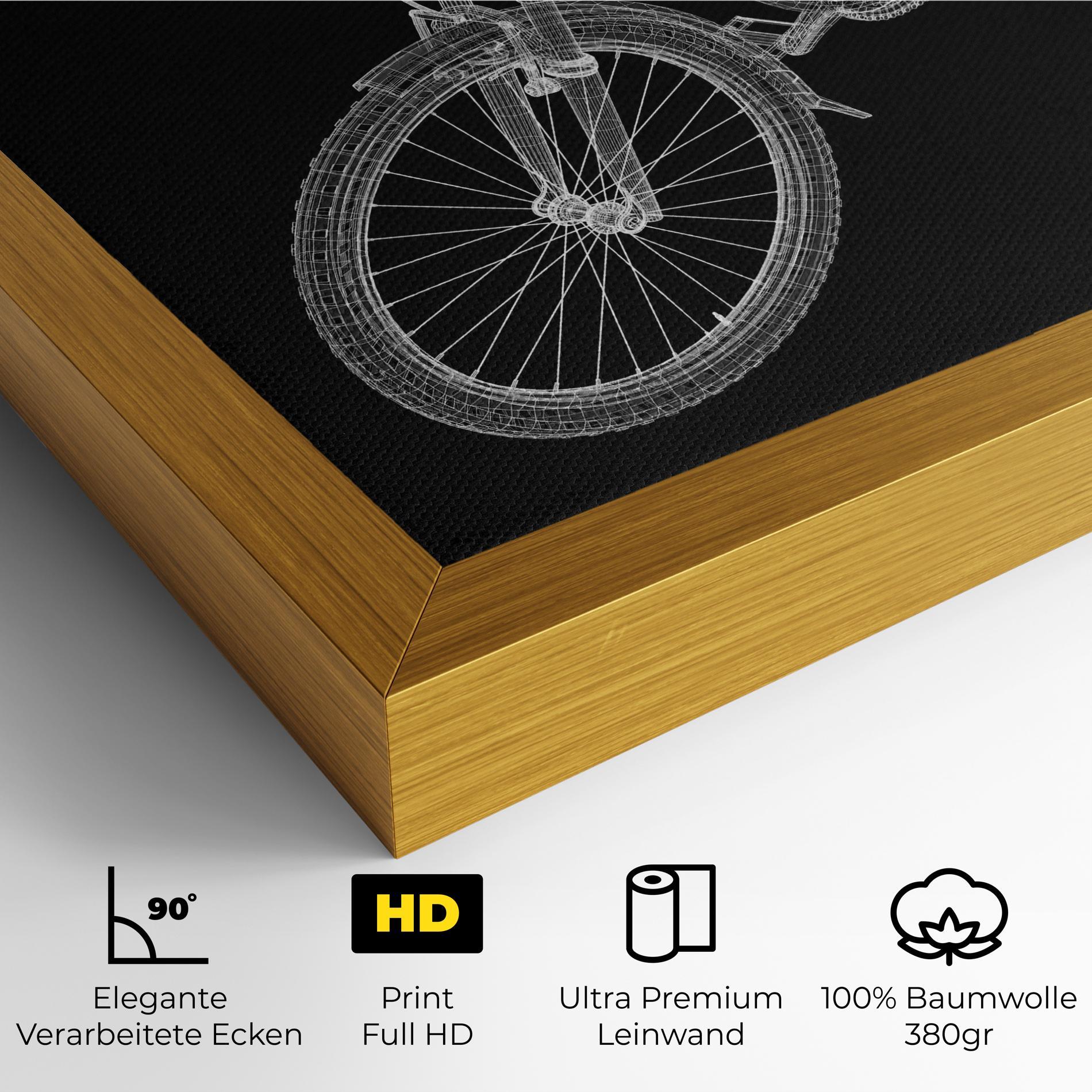Leinwandbild Bicycle 3d Model mockup 4