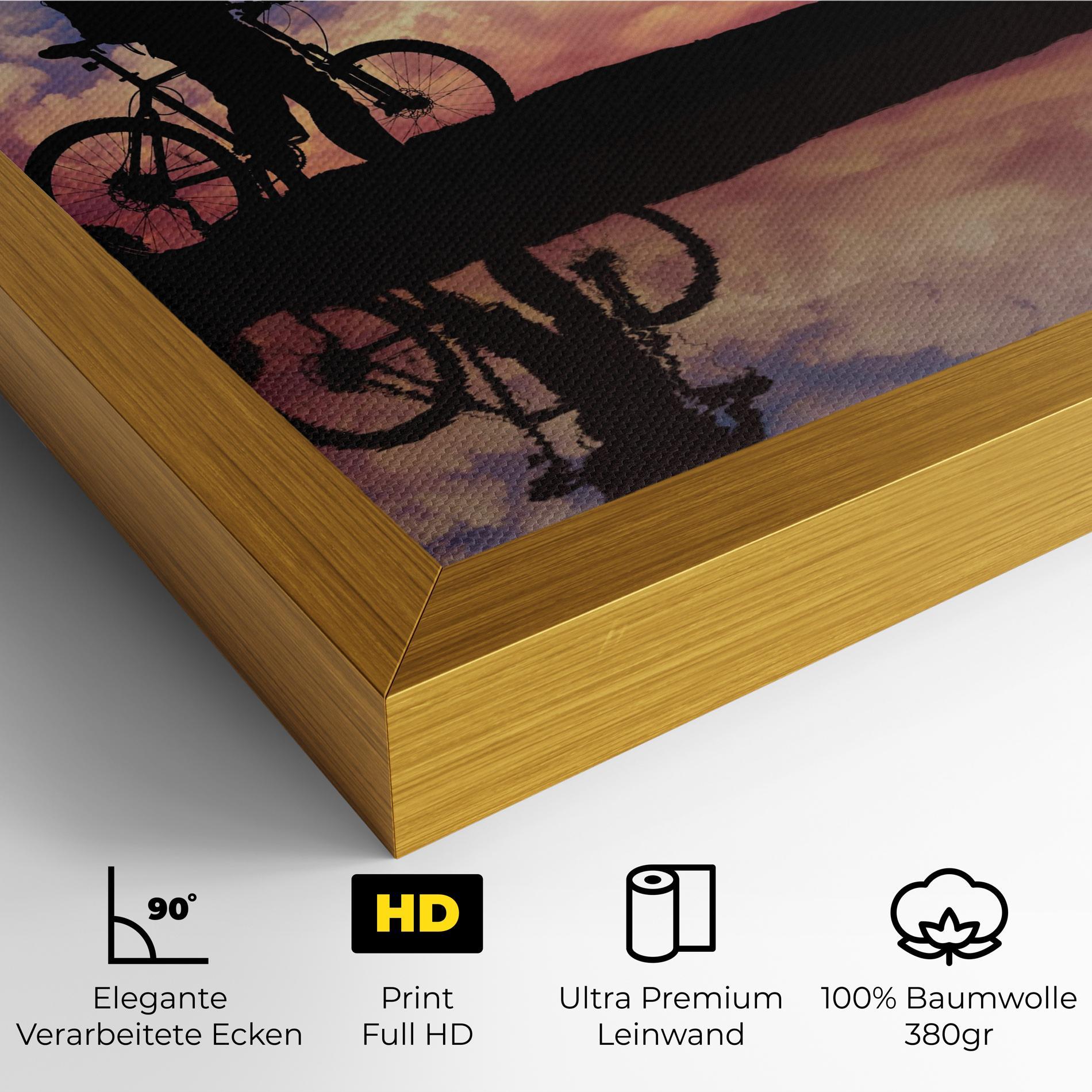 Leinwandbild Bike Sunset mockup 4