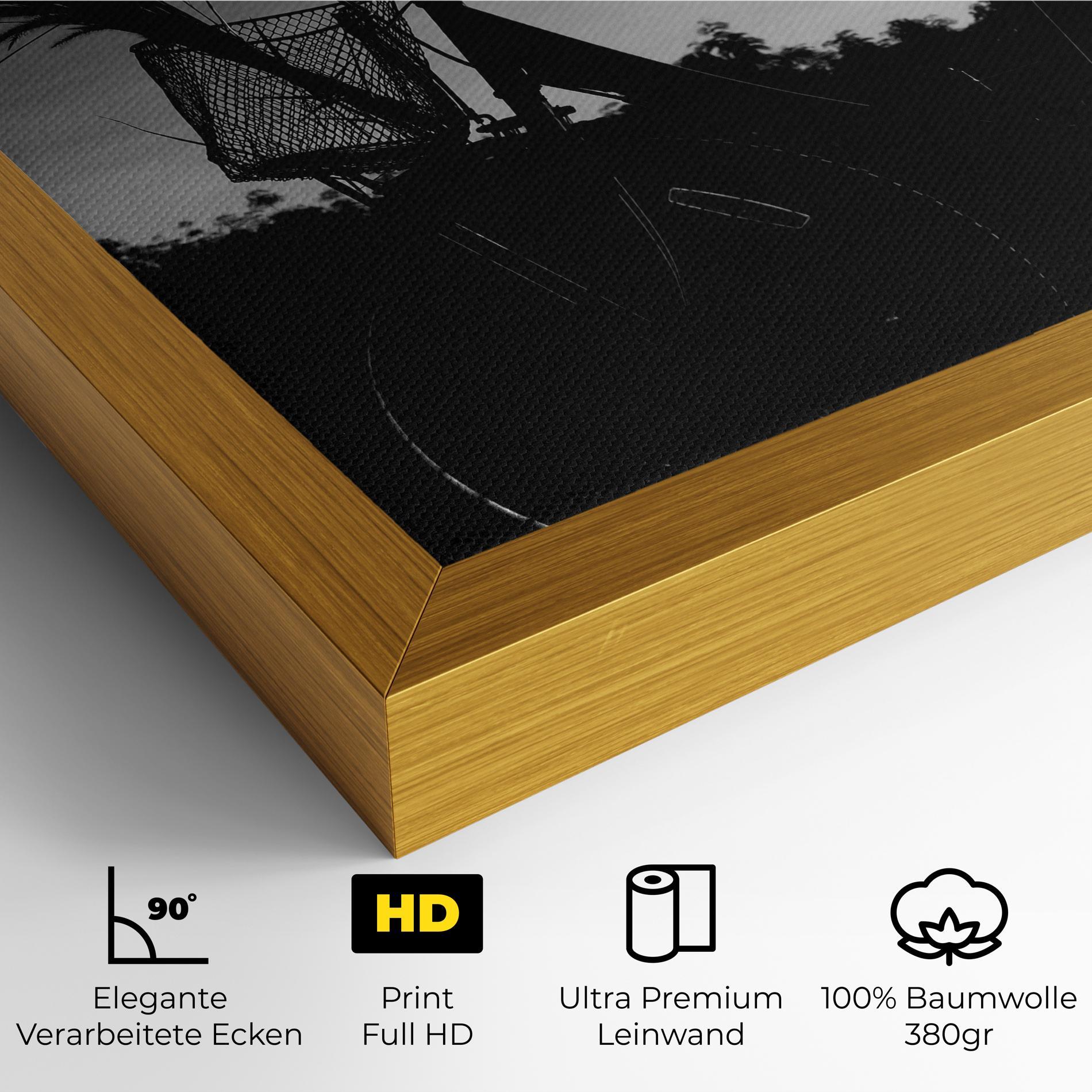 Leinwandbild Black Bike Shilouette mockup 4