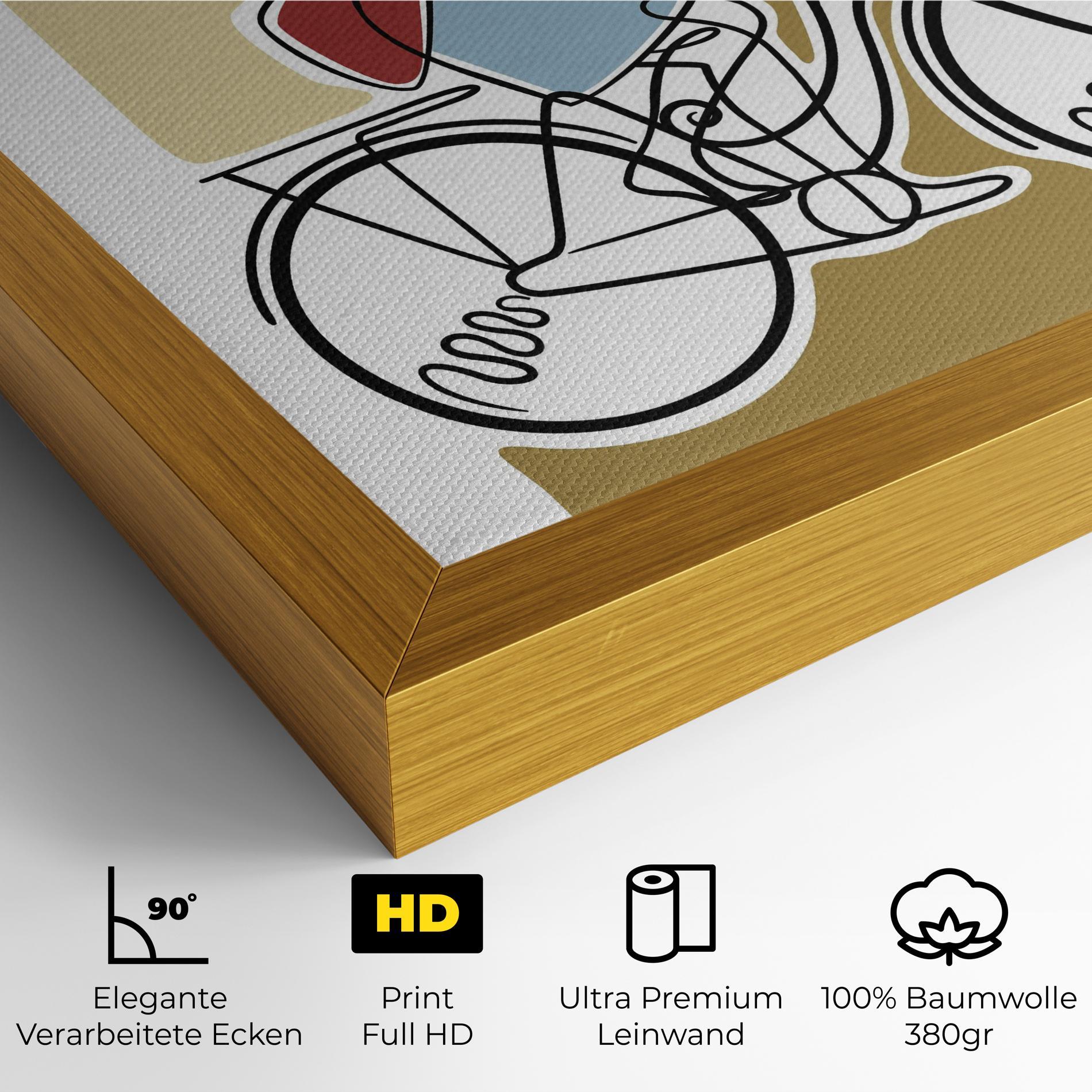 Leinwandbild Dog On Bike mockup 4