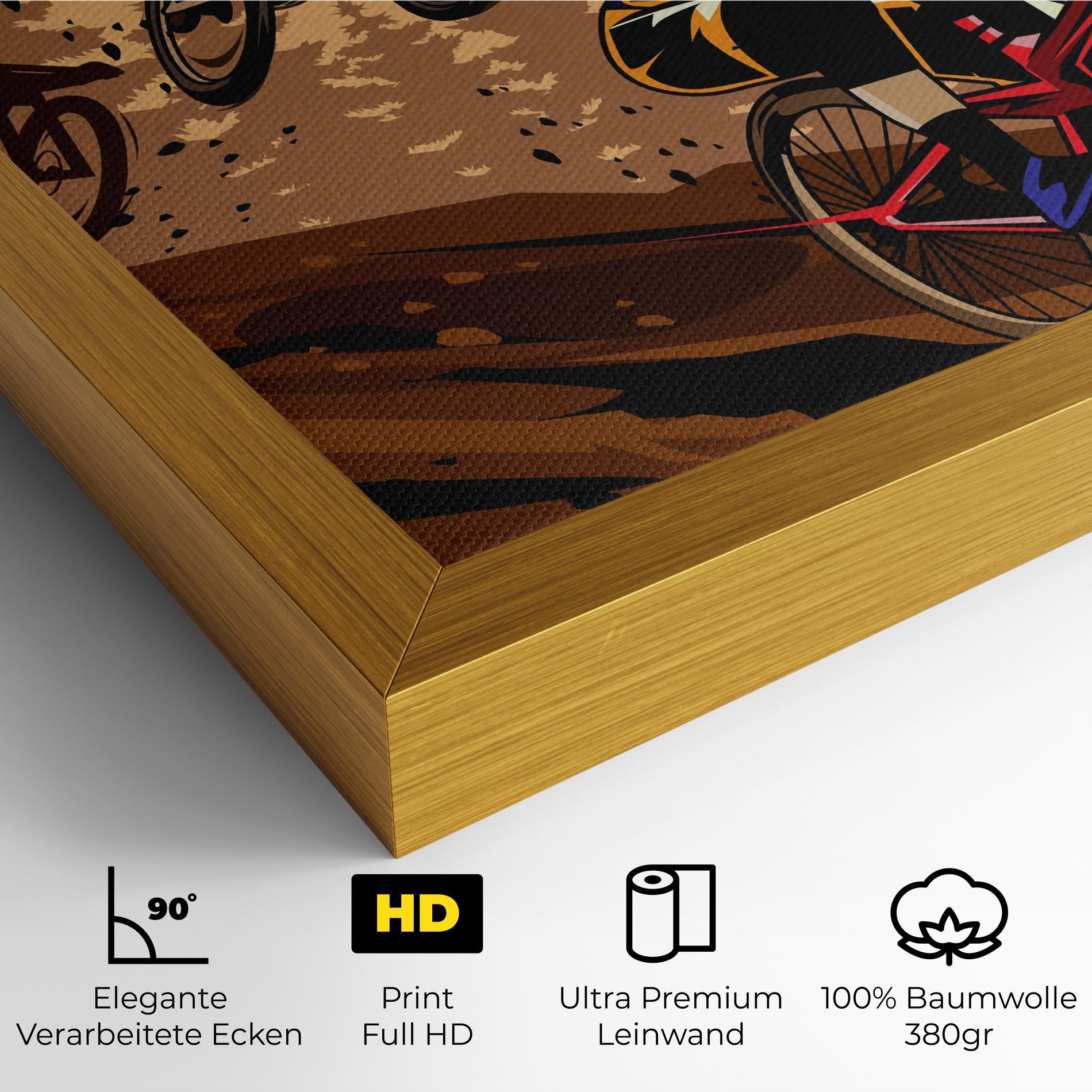 Leinwandbild Downhill Bike mockup 4