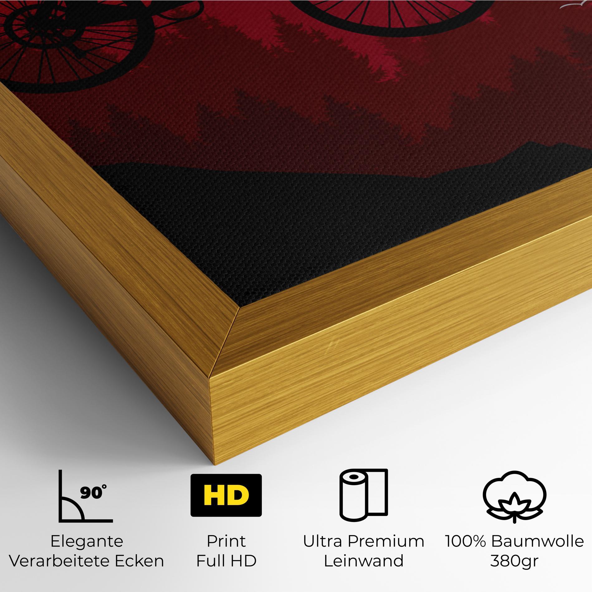 Leinwandbild Mountain Bike Sunset mockup 4