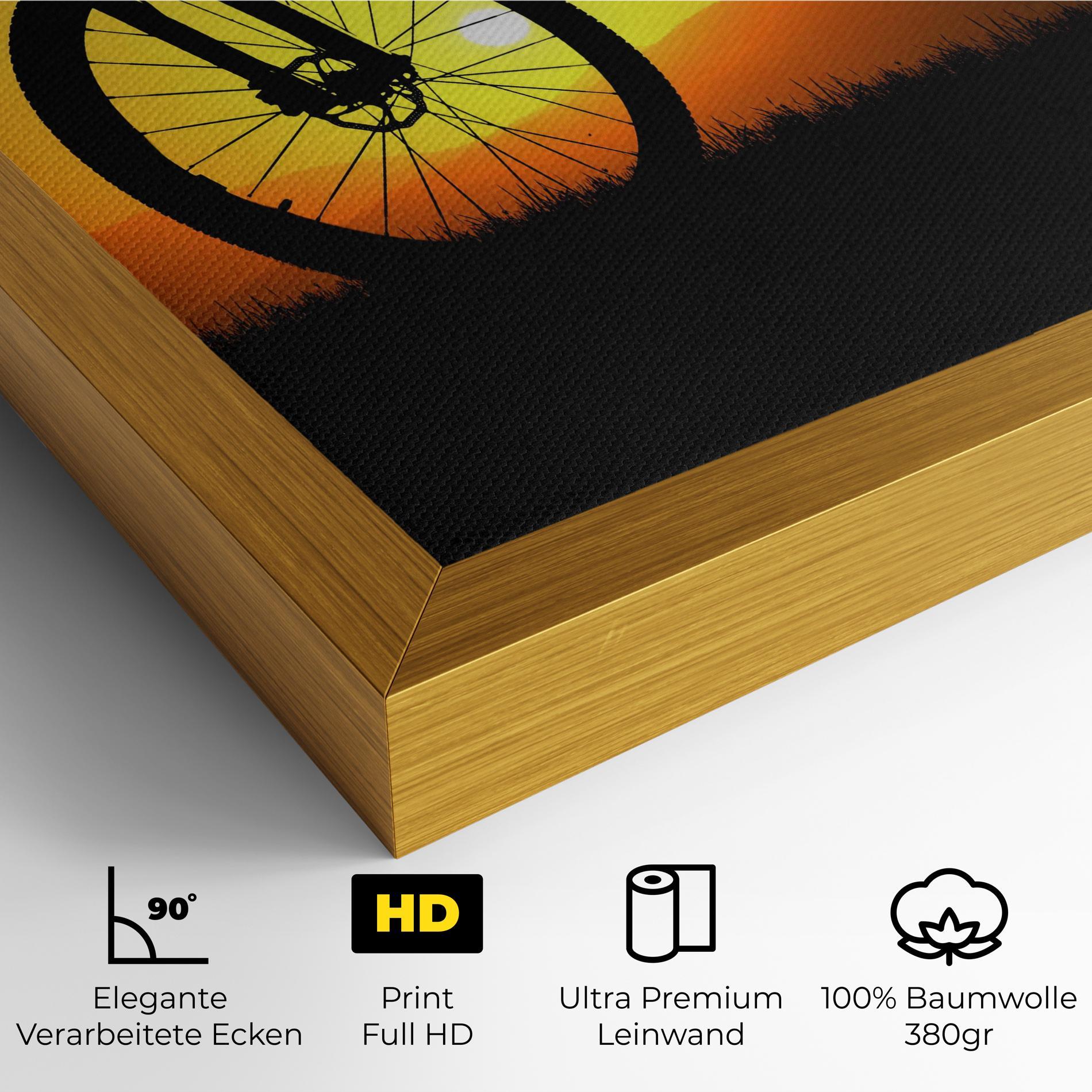 Leinwandbild Mtb Silhouette View mockup 4