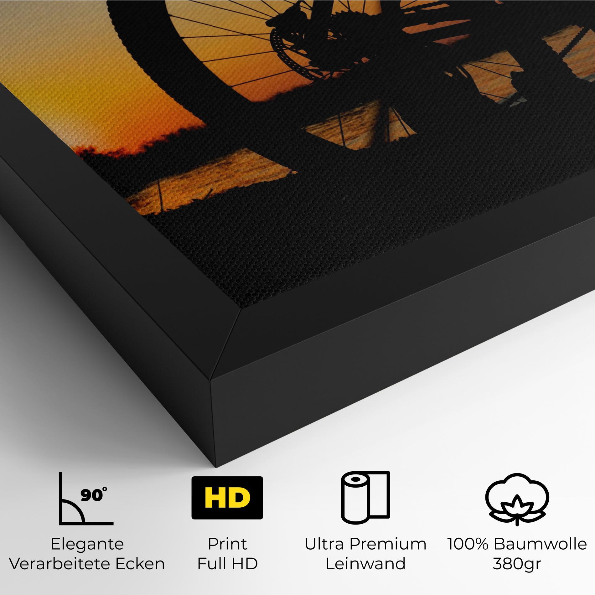 Leinwandbild Beach Bike Silhouette mockup 4