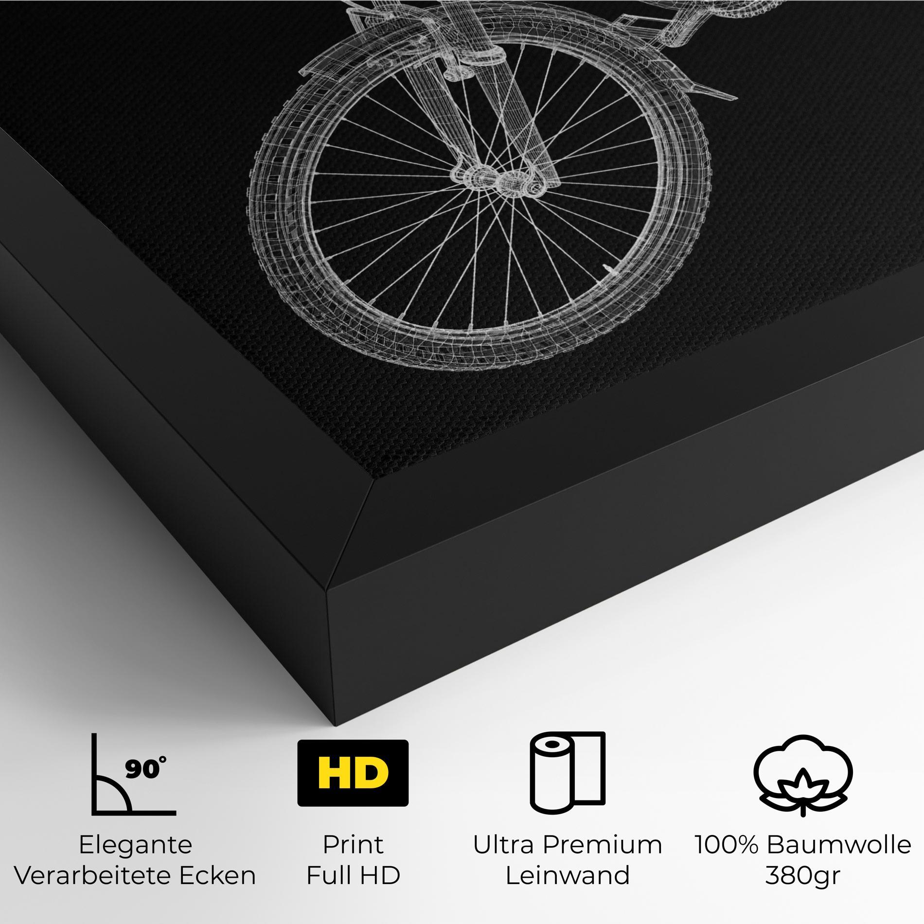 Leinwandbild Bicycle 3d Model mockup 4